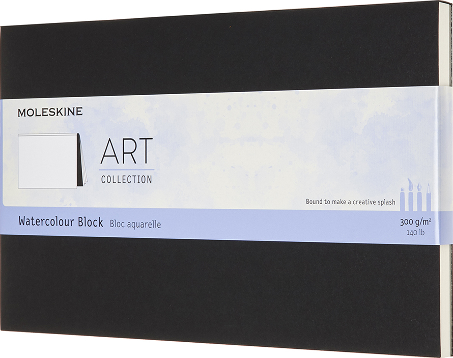 Blok do akwareli Moleskine Watercolour L 20 stron czarny 300 g/m²