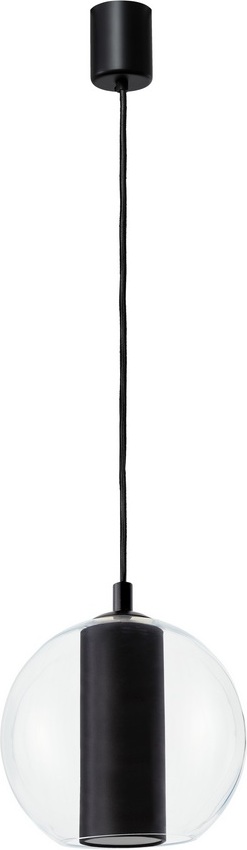 Lampa wisząca Merida M czarna z czarnym mocowaniem