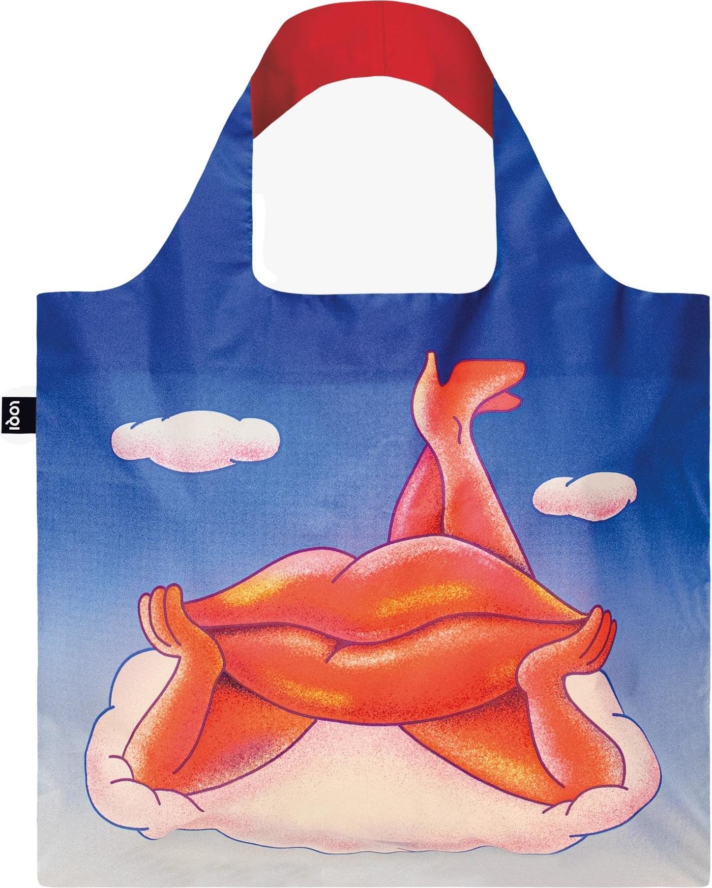 Torba LOQI Artist Yuval Haker Lippy Lips z recyklingu