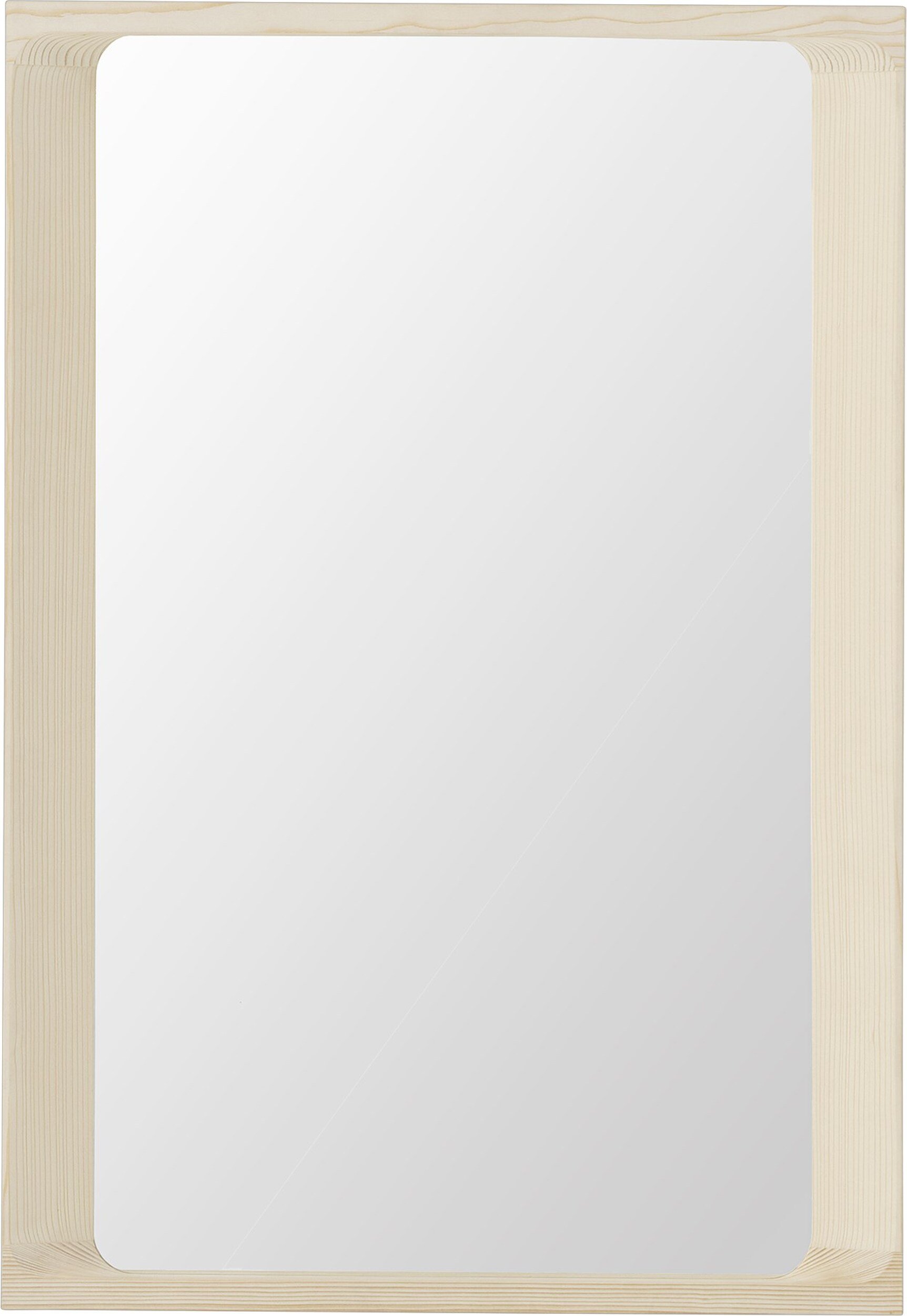 Lustro ścienne Arced 80 cm beżowe