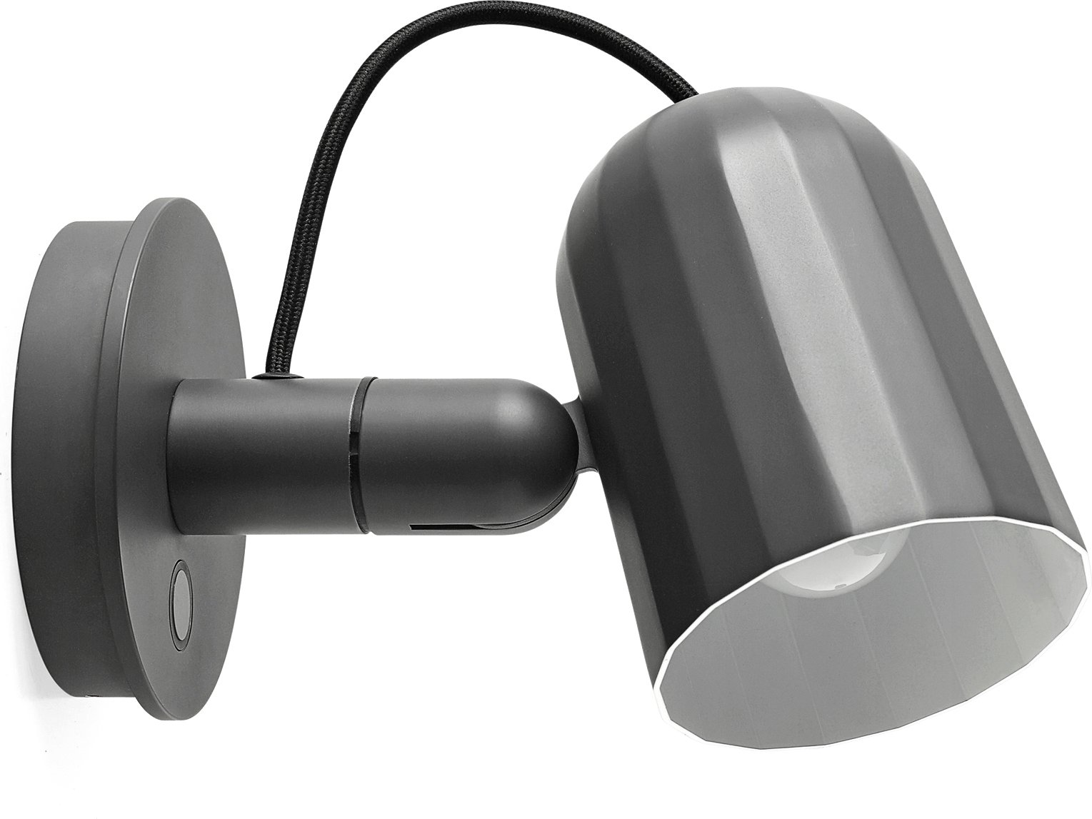 Kinkiet Noc Wall Button ciemnoszary