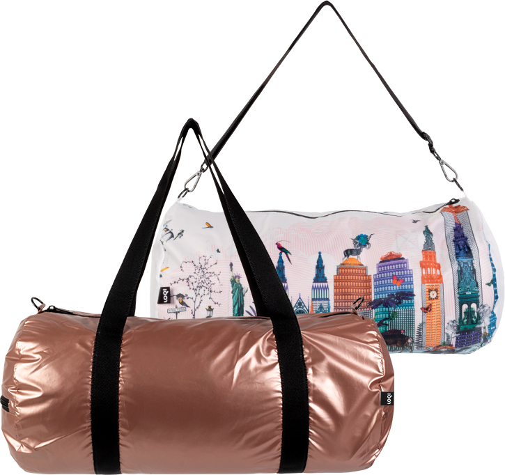 Torba LOQI Weekender dwustronna Kristjana S Williams Interiors Rose Gold & New York