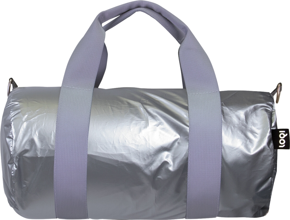 Torba LOQI Weekender Metallic mini srebrna