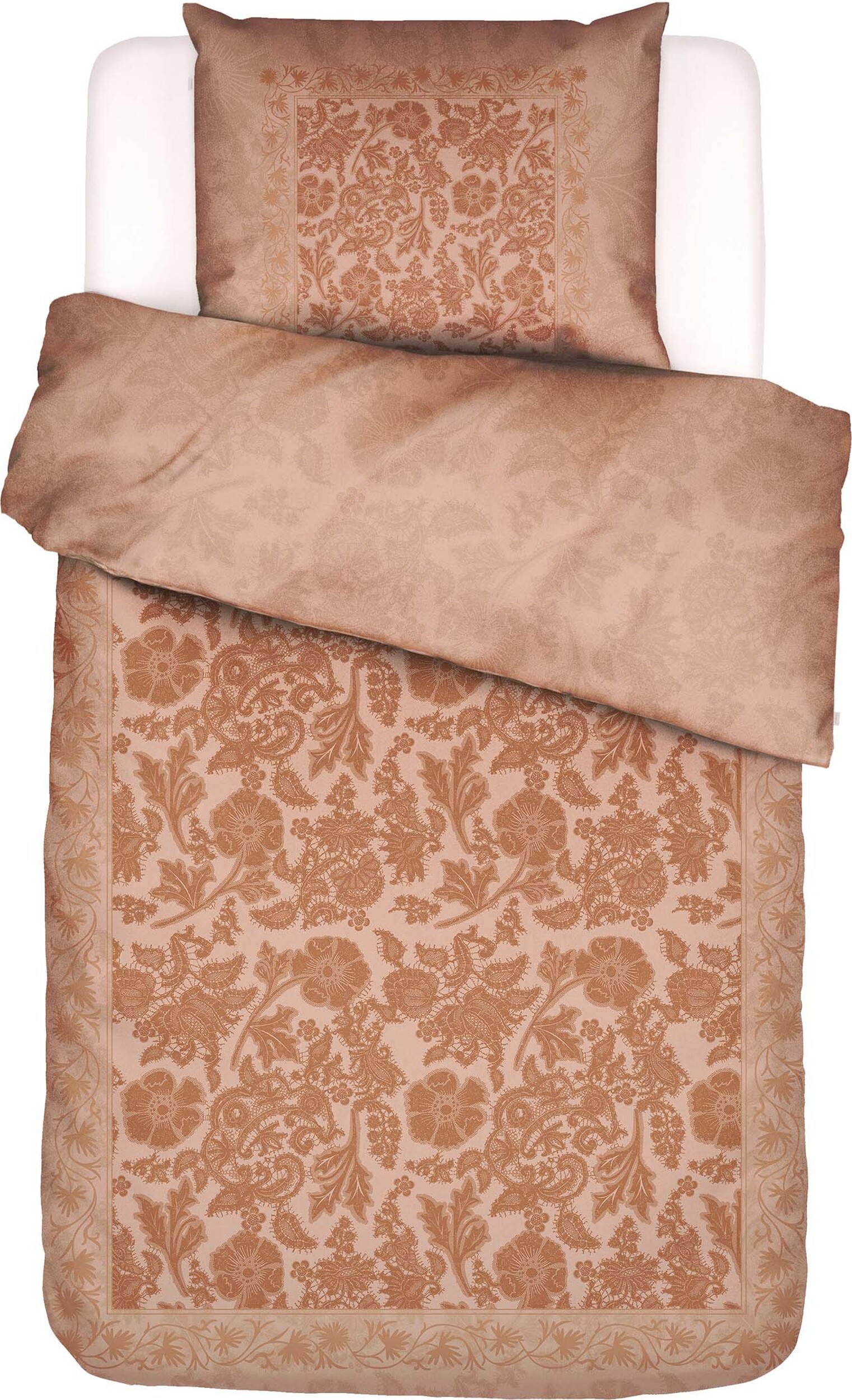 Pościel Maere 140 x 200 cm różowa z poszewką na poduszkę 70 x 90 cm zapięcie suwak