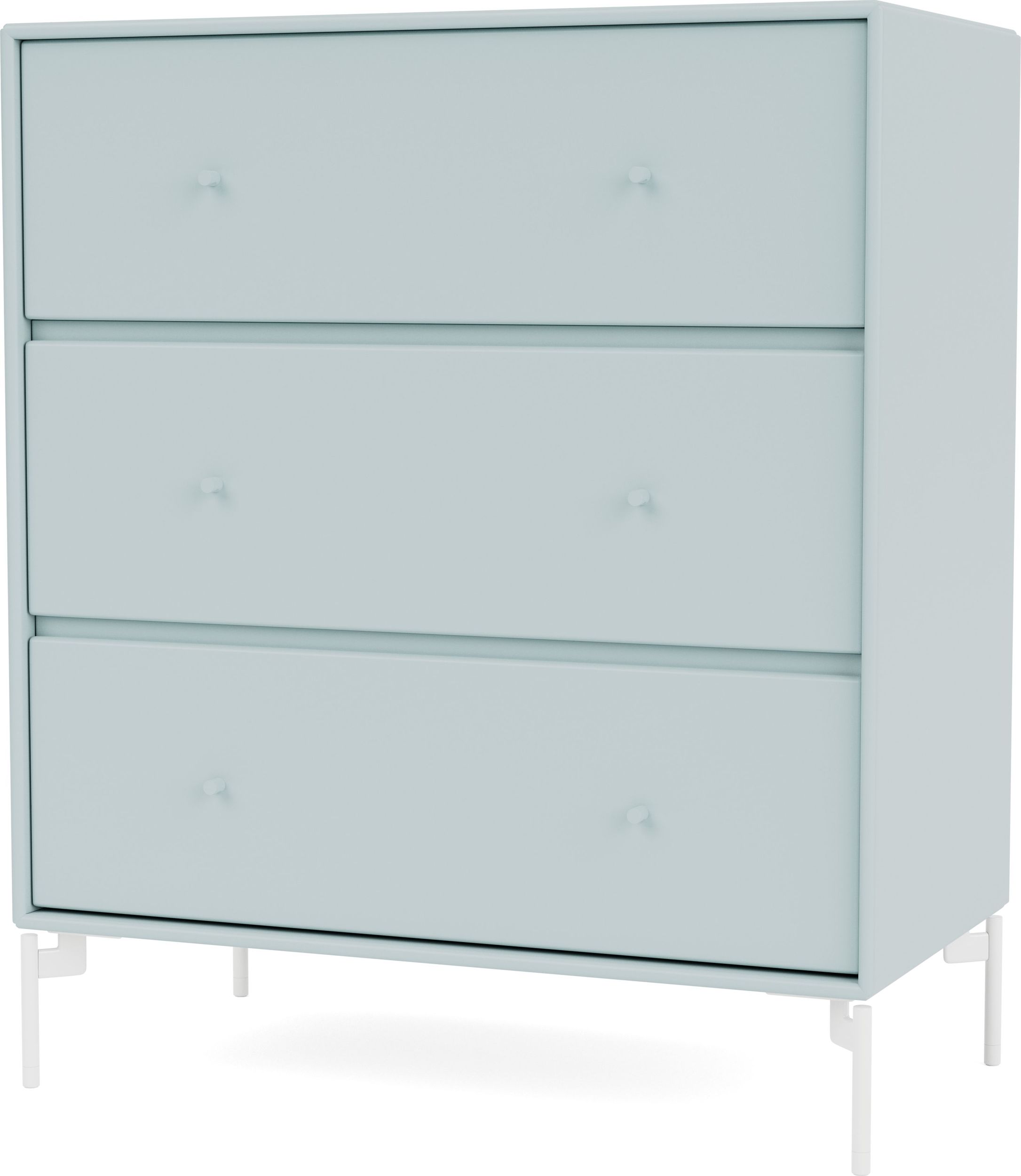 Komoda Carry jasnobłękitna na białych nogach