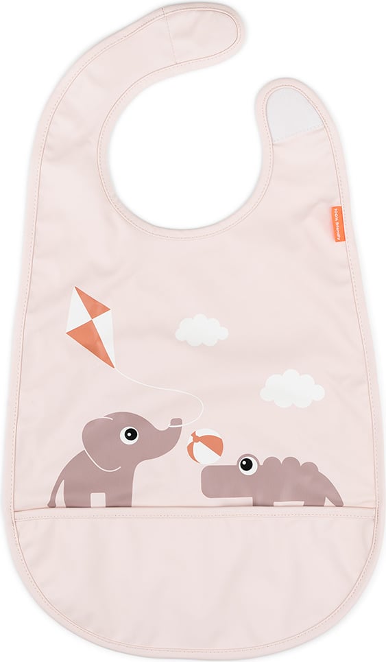 Śliniak z kieszonką Playground pudrowy róż