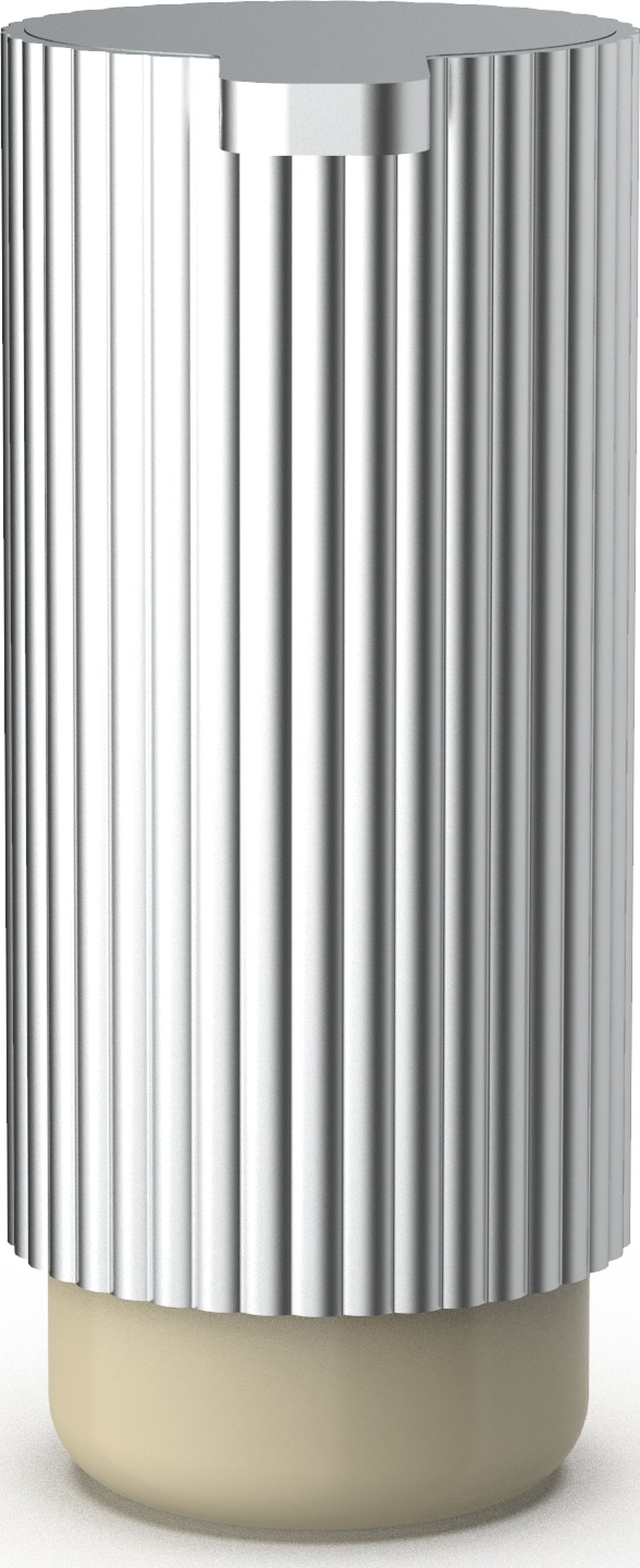 Dozownik do mydła Of Line srebrny z piaskową podstawą