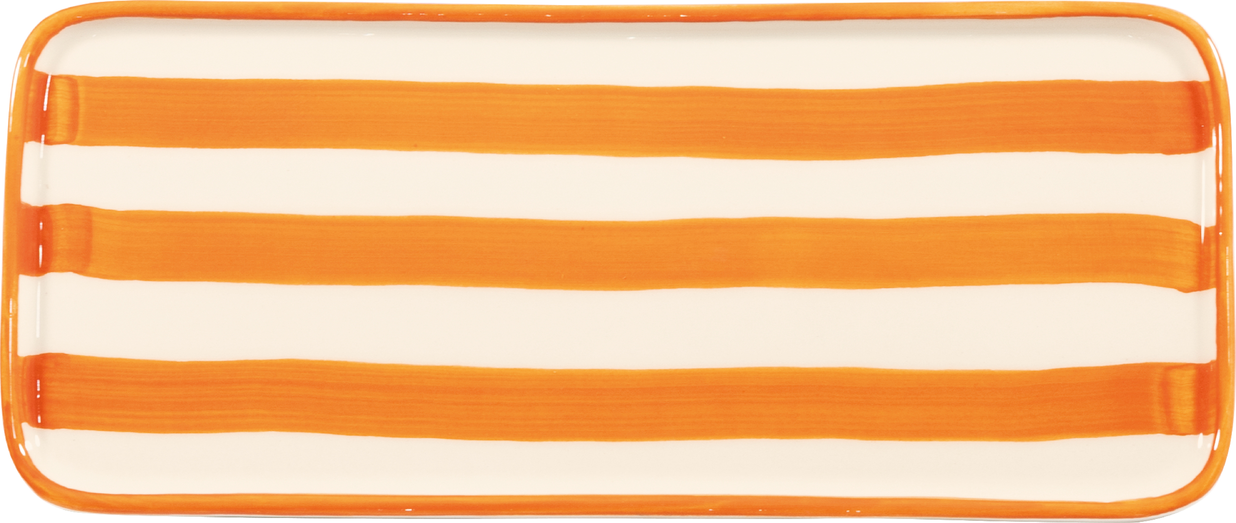 Talerz do serwowania Lido Righe prostokątny 26,5 cm pomarańczowy