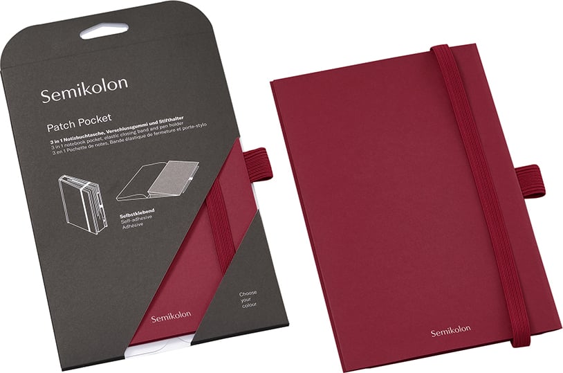 Kieszeń do notesu Semikolon A5 burgundowa