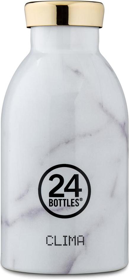 Butelka termiczna Clima Grand 330 ml biały marmur