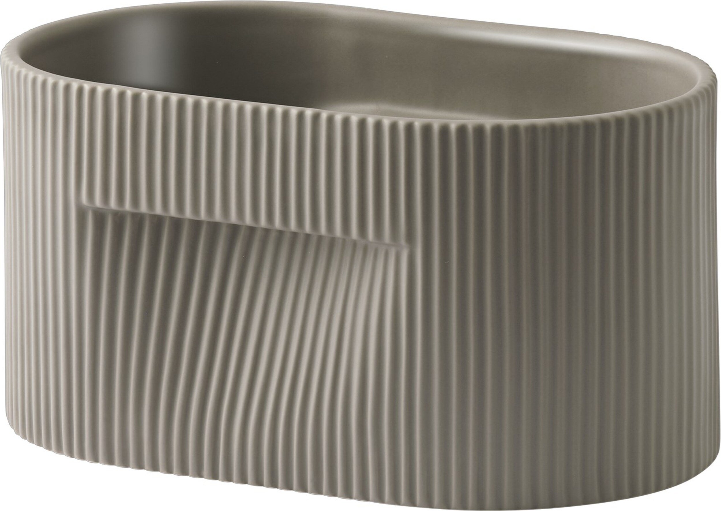 Osłonka na doniczkę Ridge 13 cm taupe