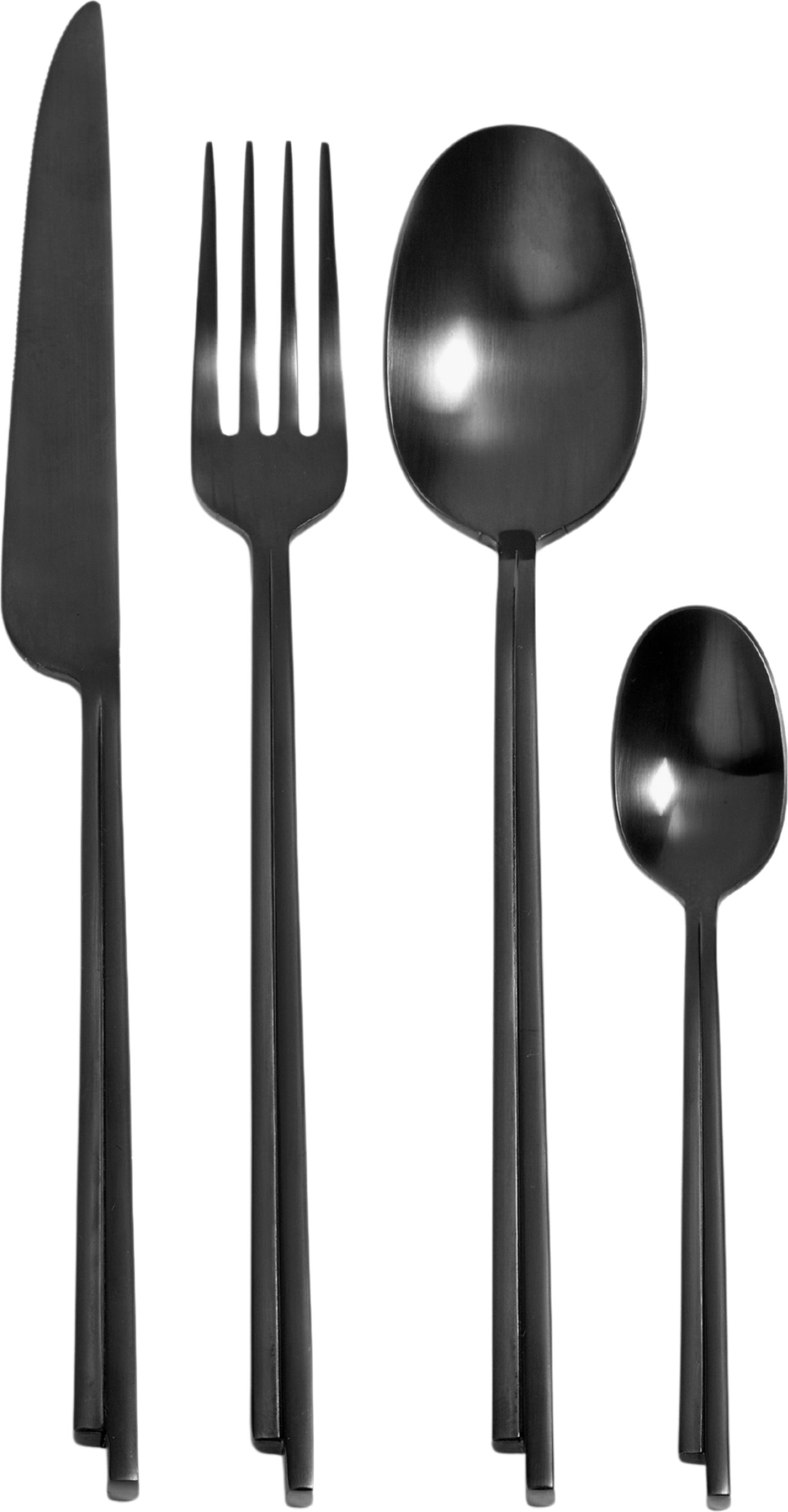 Komplet sztućców Dune czarny 24 el.