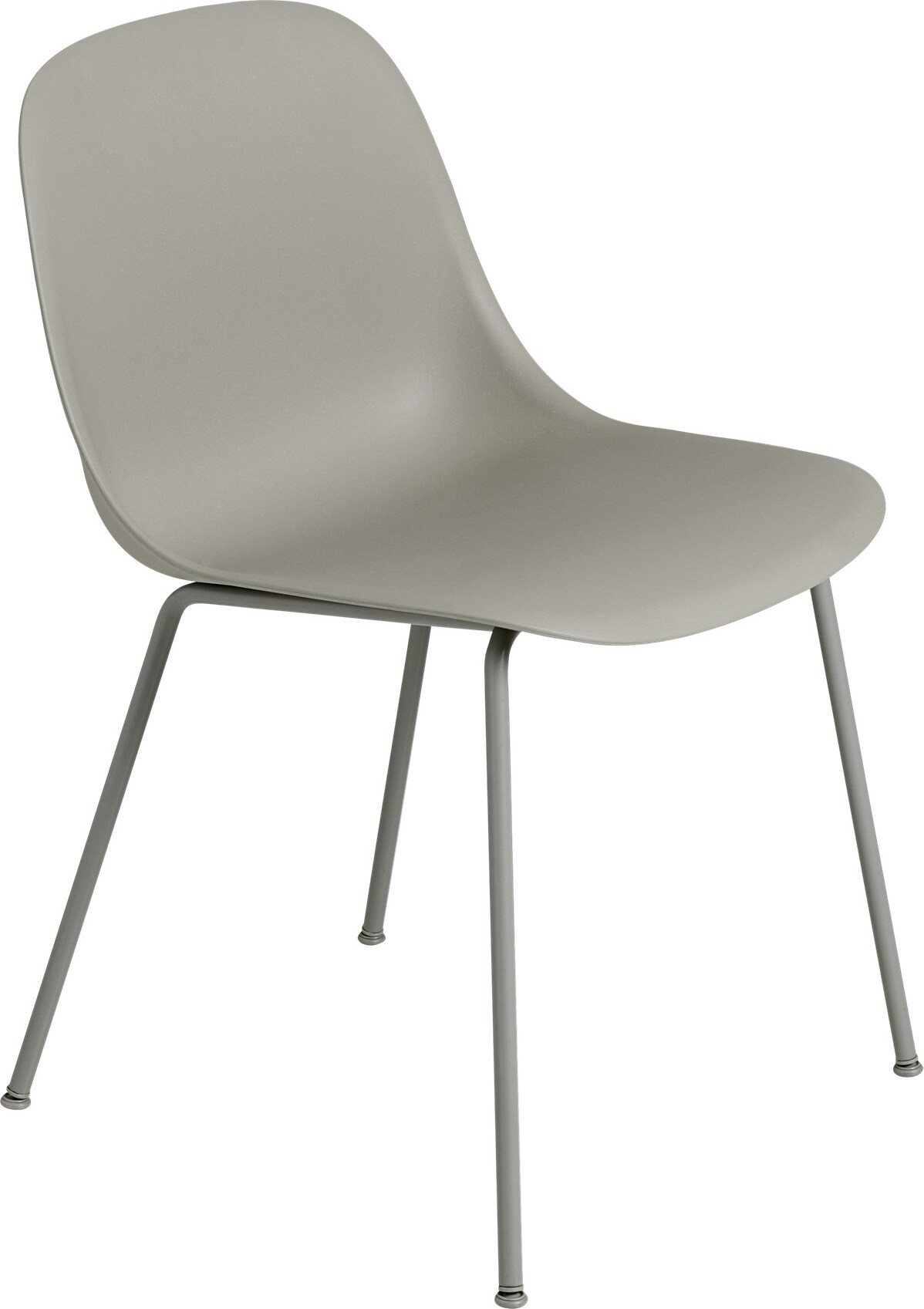 Krzesło Fiber Tube szare na stalowych nogach