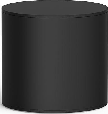 Pojemnik łazienkowy Bar czarny mat z pokrywką