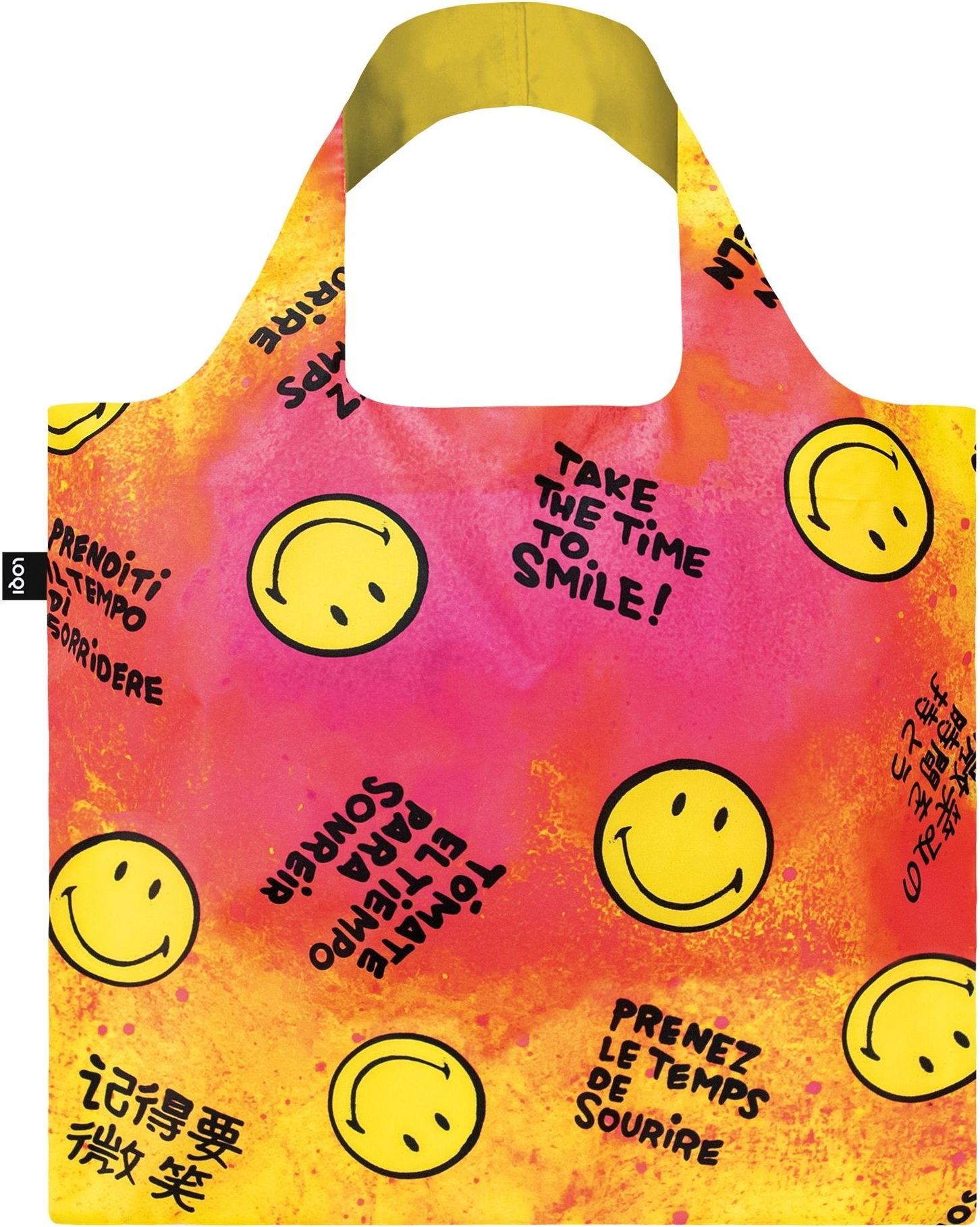 Torba LOQI Artist Smiley Time to Smile z recyklingu