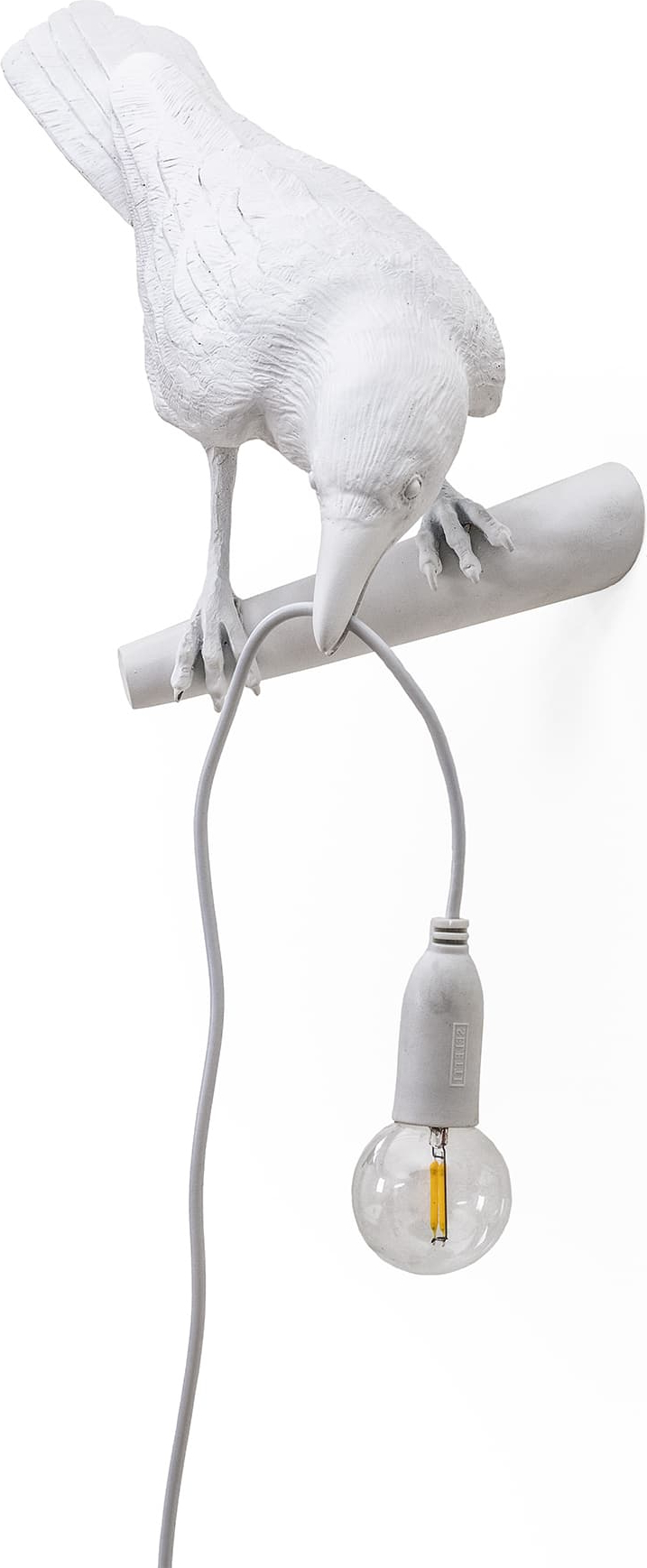 Lampa Bird biała zewnętrzna Looking Right