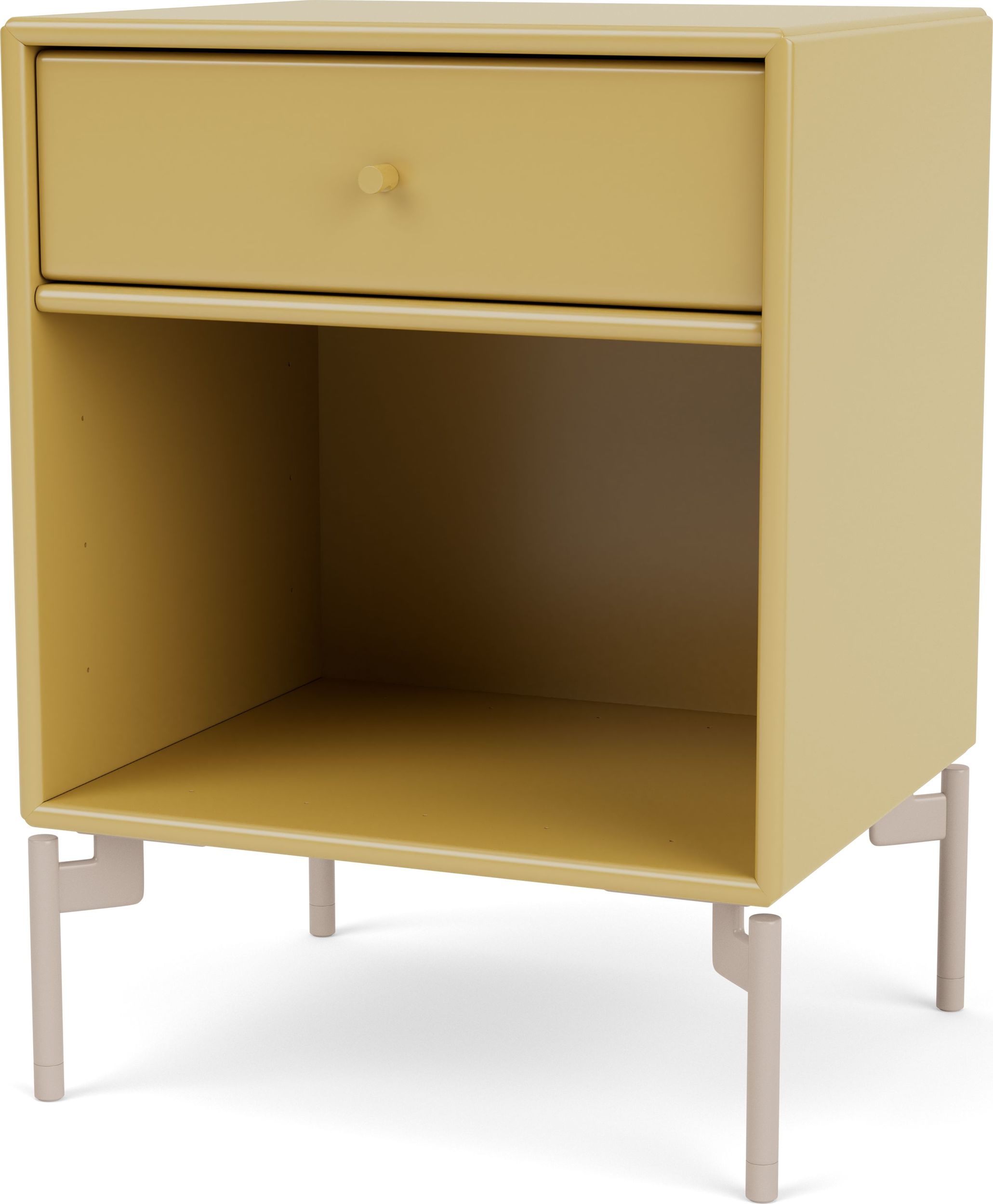 Szafka nocna Dream musztardowa na beżowych nogach