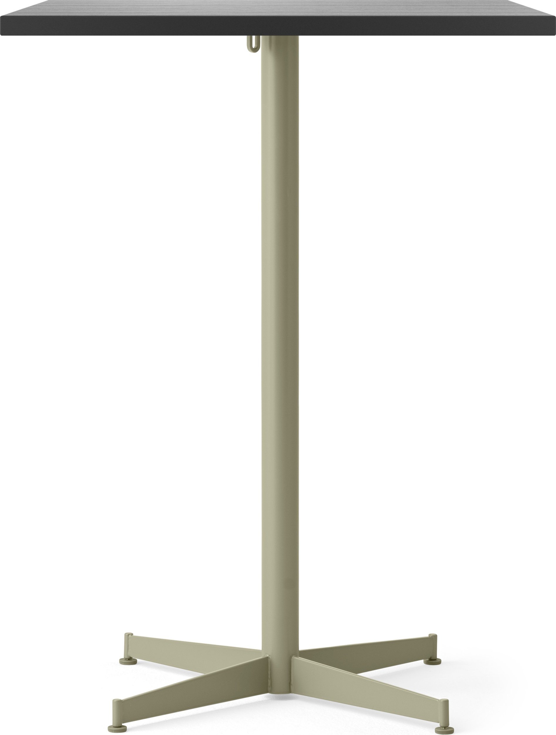 Stół barowy z oliwkową podstawą Nook Star Base kwadratowy 93 cm czarny