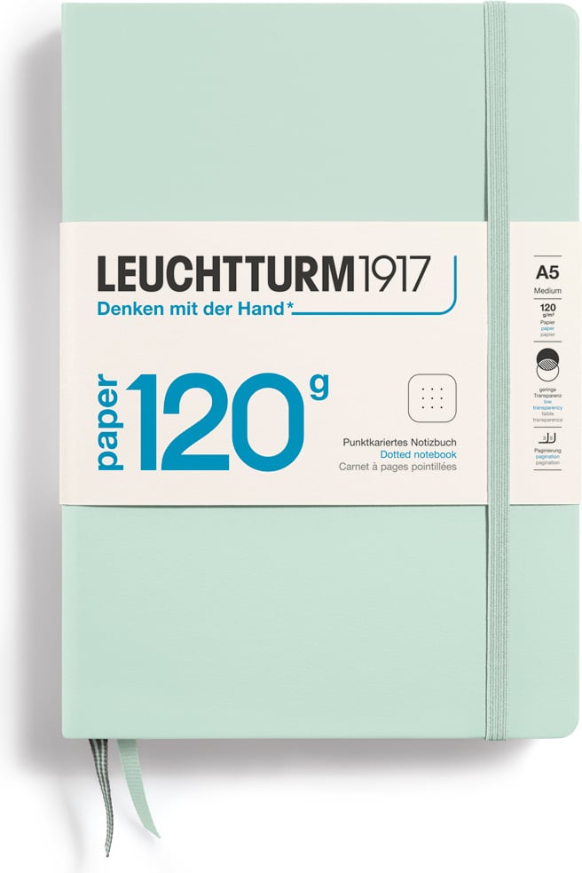 Notes w kropki w twardej oprawie Edition 120 A5 203 strony miętowy 120 g/m²