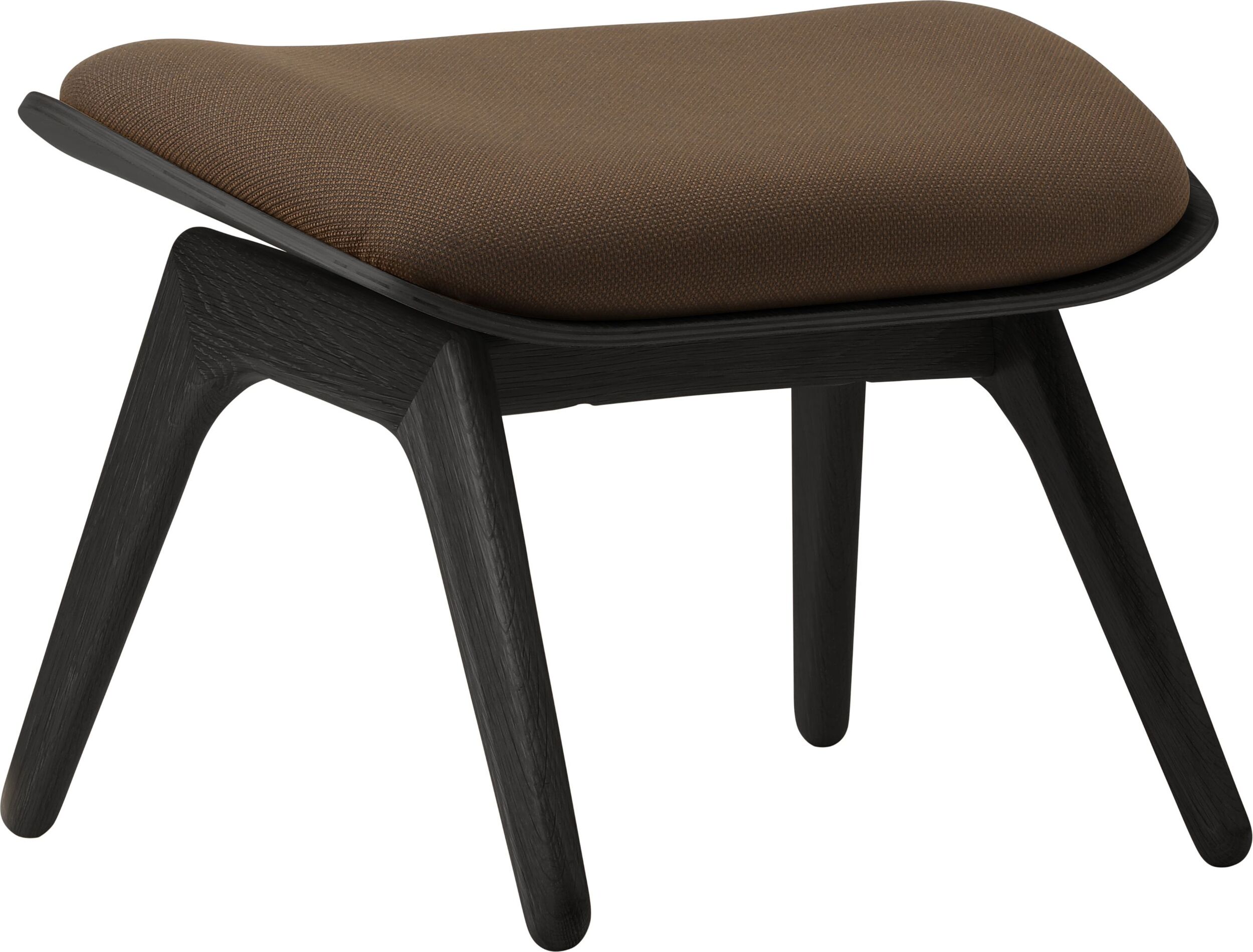 Podnóżek The Reader ciemnobrązowy na czarnych dębowych nogach