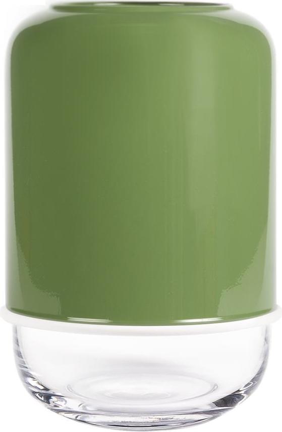 Wazon Capsule oliwkowy z regulowaną wysokością