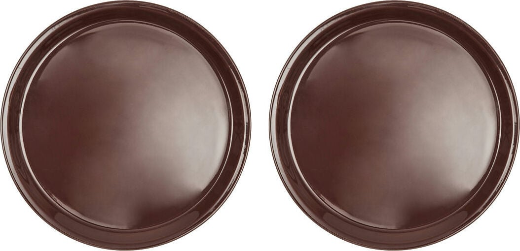 Talerze obiadowe Yuka 27 cm brązowe 2 szt.