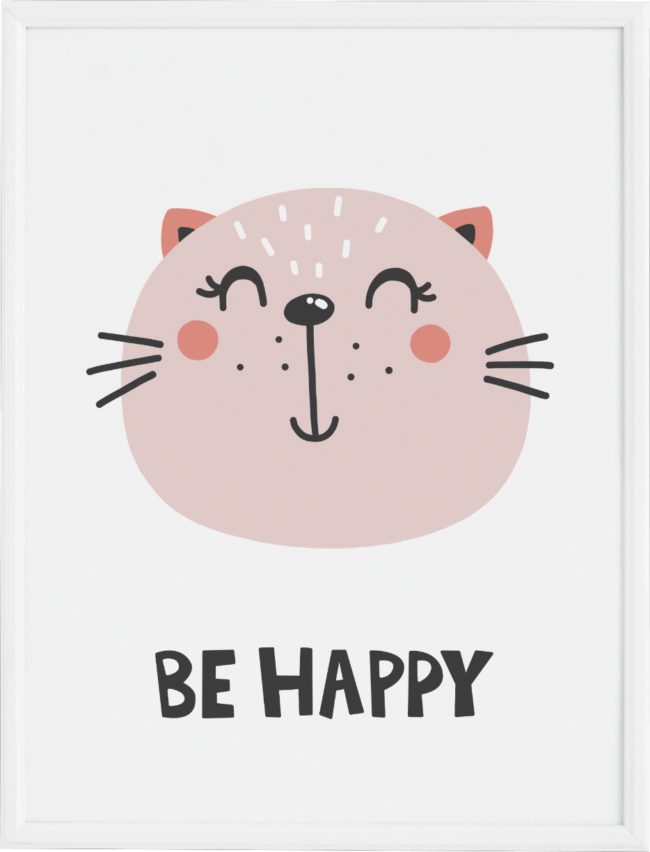 Plakat Be Happy 50 x 70 cm