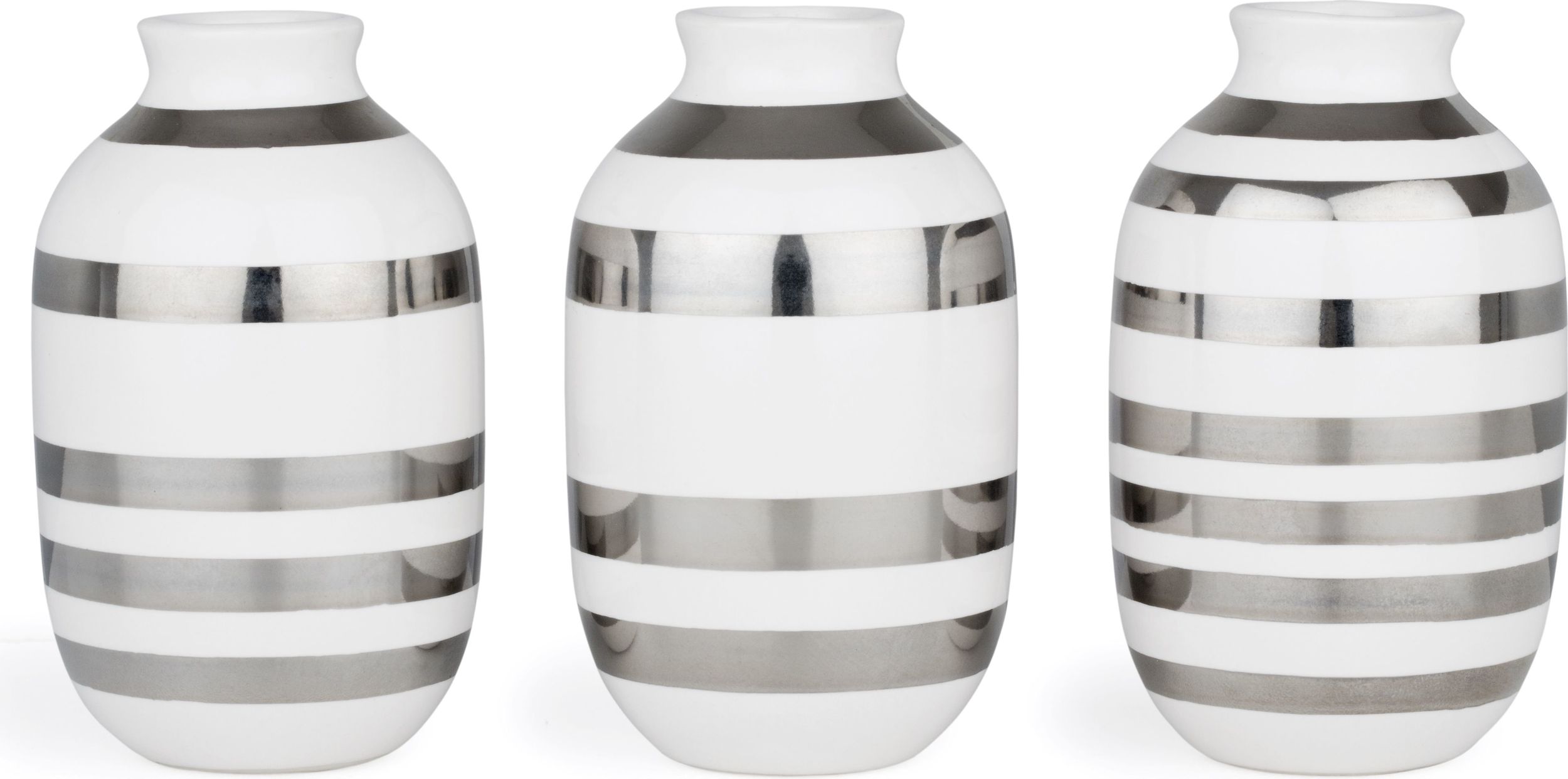 Wazony Omaggio małe srebrne 3 szt.