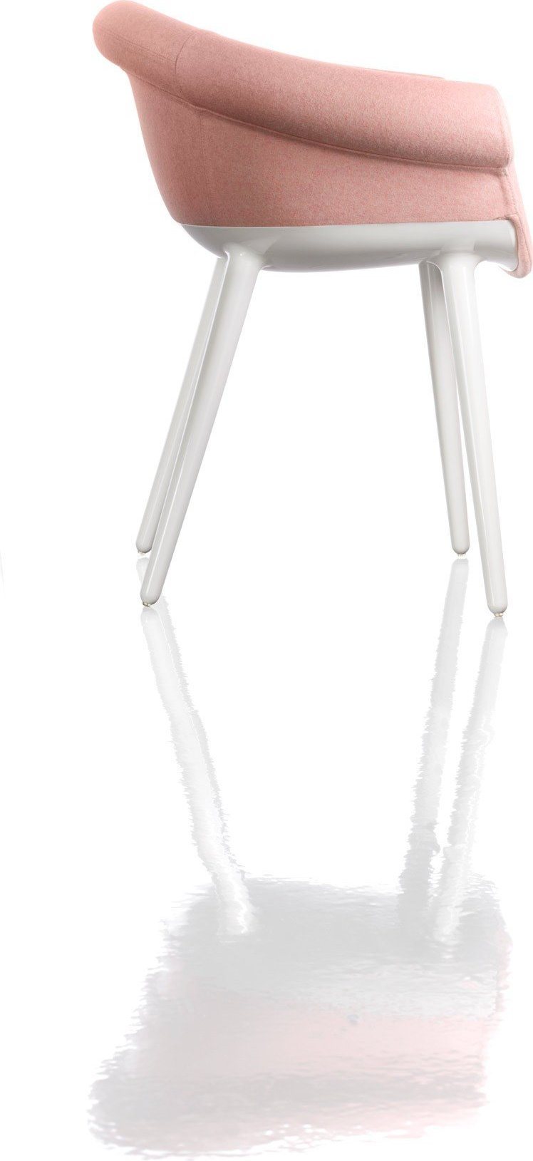 Krzesło Cyborg Lord rama biała siedzisko różowe