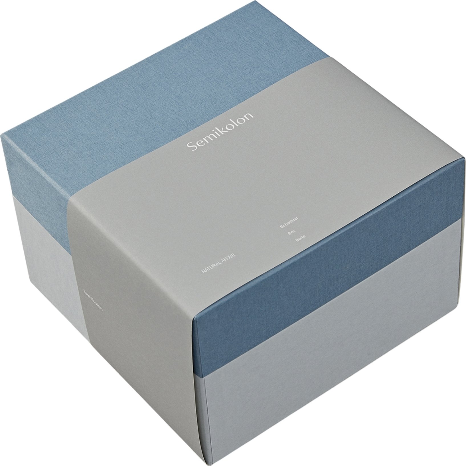 Pudełko prezentowe Natural Affair L niebiesko-szare