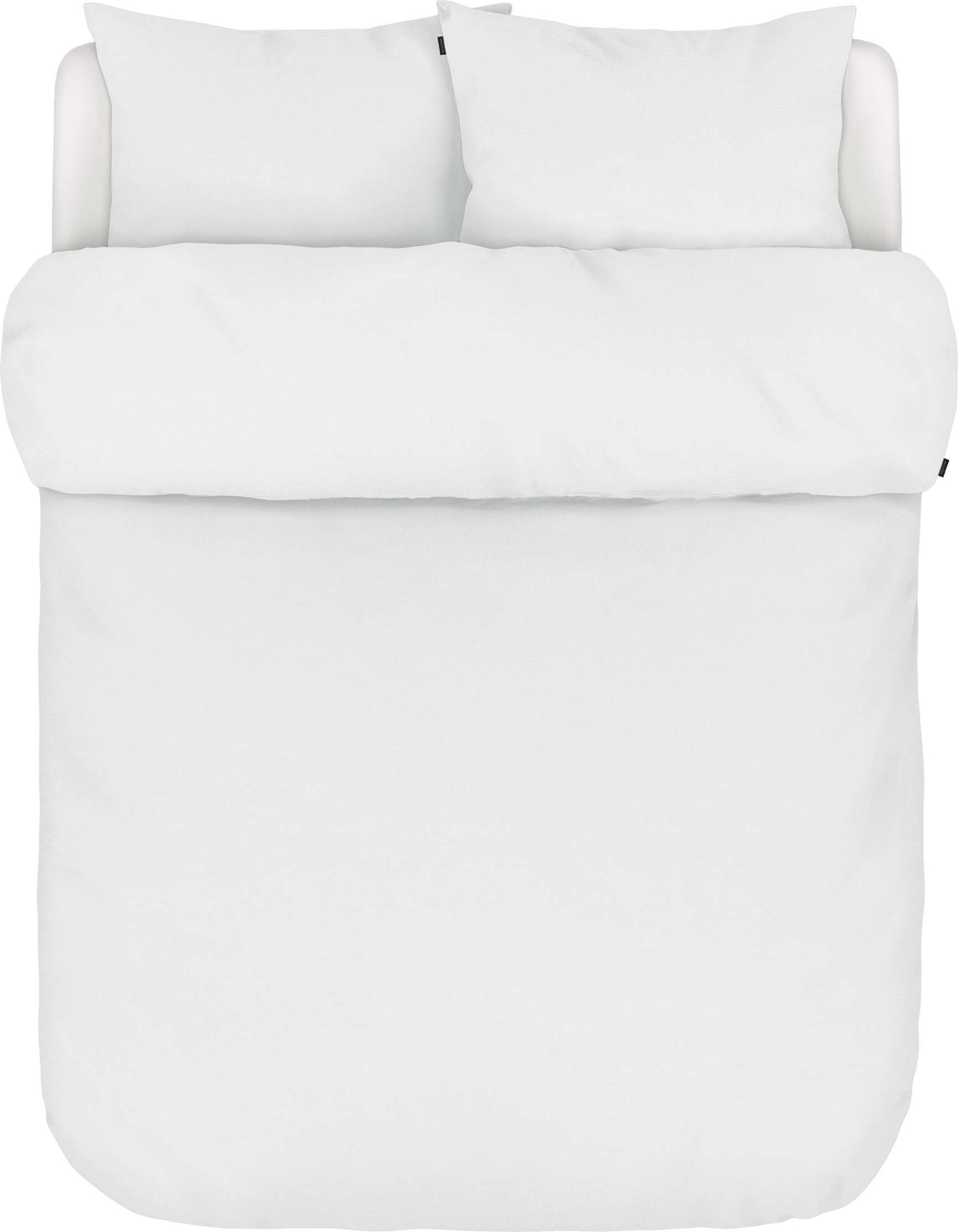 Pościel Valka 240 x 220 cm biała lniana z 2 poszewkami na poduszki 60 x 70 cm