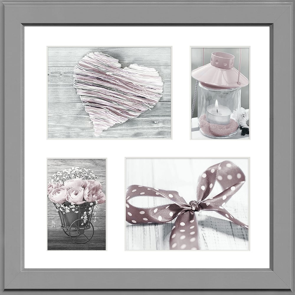 Ramka na 4 zdjęcia Malmo 39 x 39 cm szara