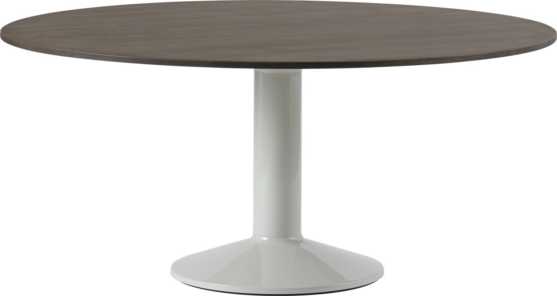 Stół Midst okrągły 160 cm ciemny dąb na szarej nodze