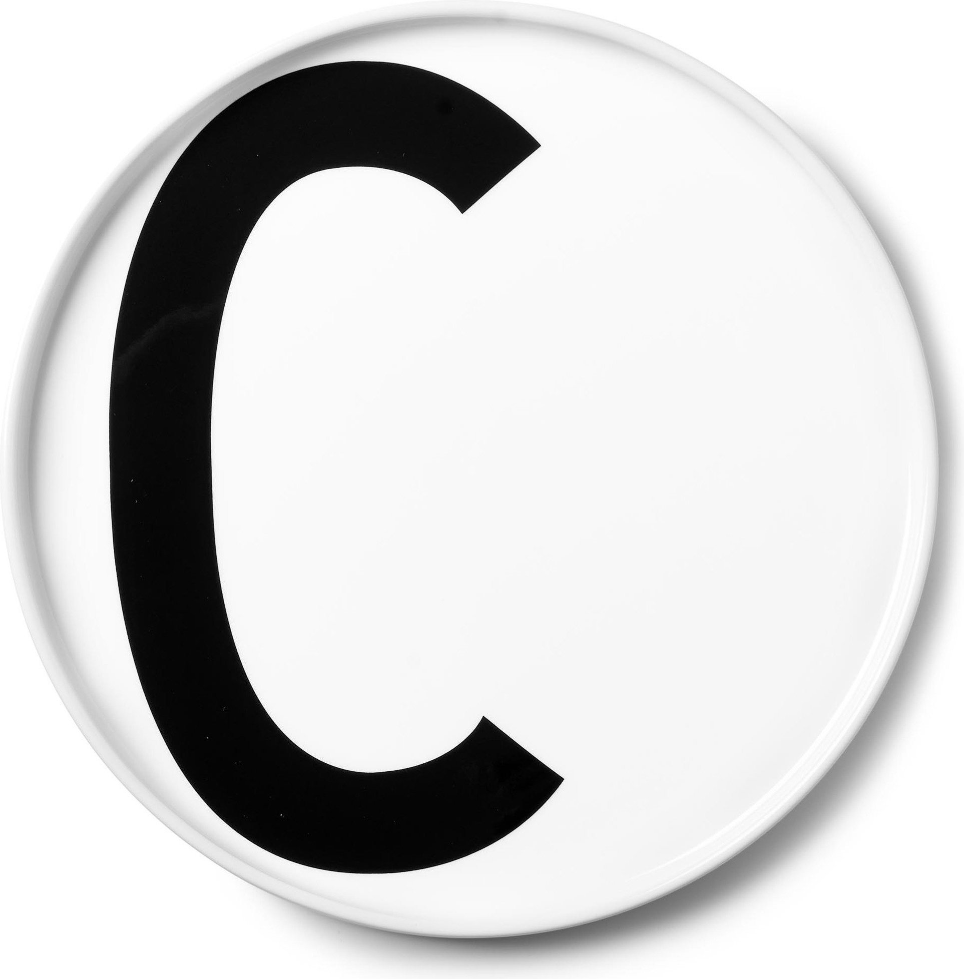 Talerz porcelanowy AJ litera C