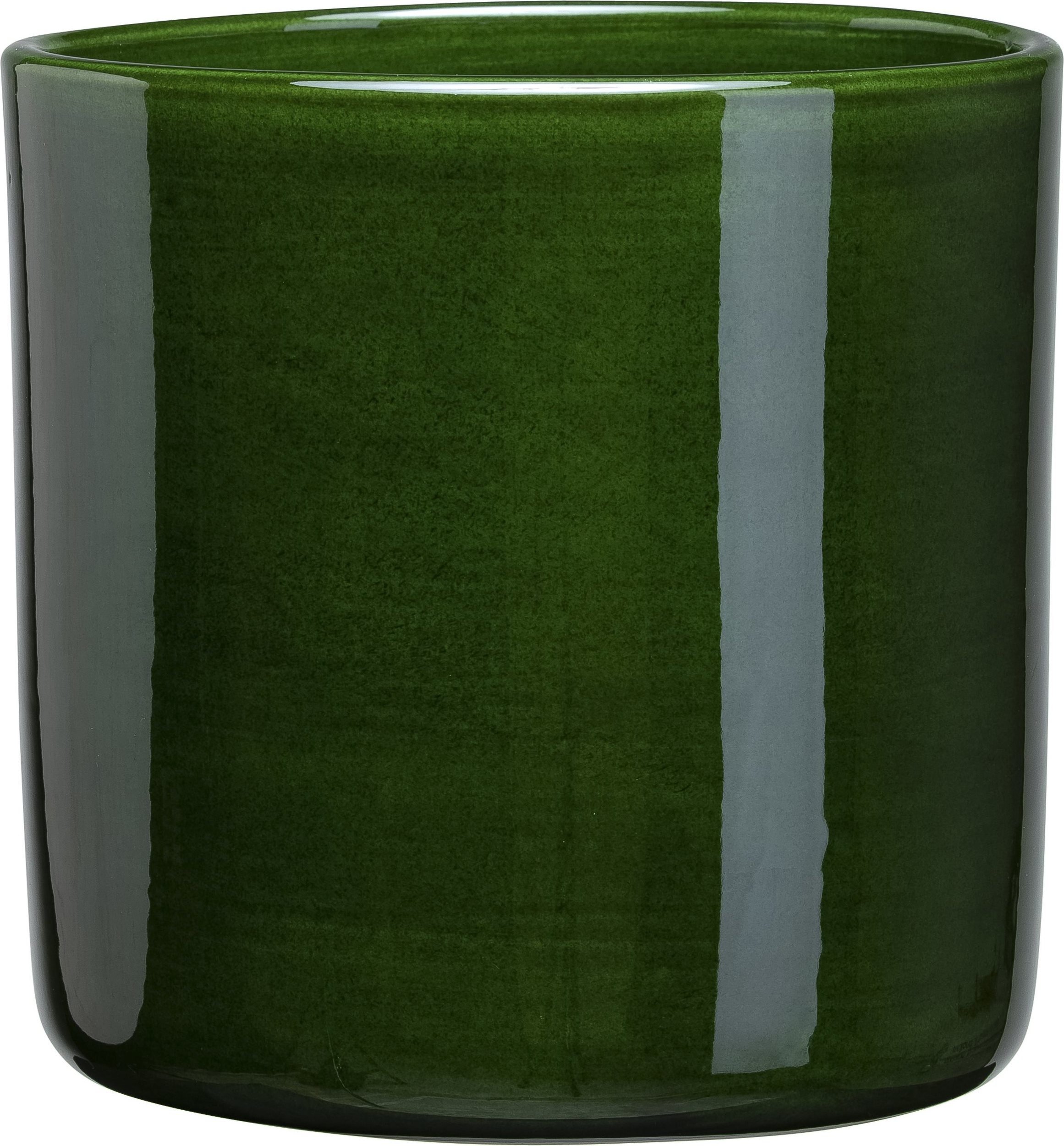 Osłonka na doniczkę Romeo 11 cm zielona szkliwiona