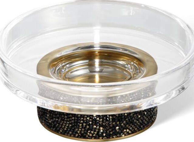 Mydelniczka Rocks ciemny metal mat-złota