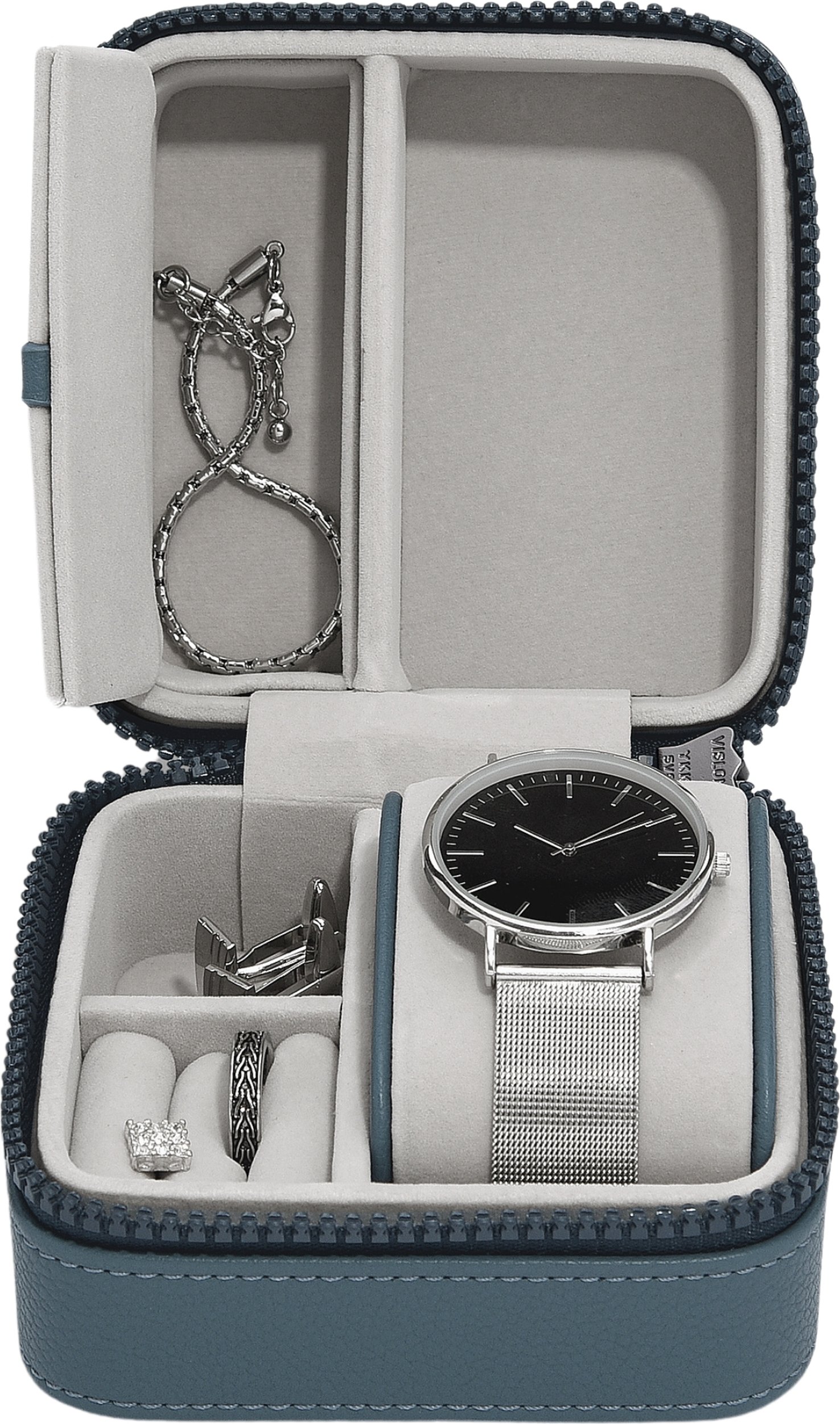 Pudełko podróżne na biżuterię i zegarek Stackers Canvas niebieskie