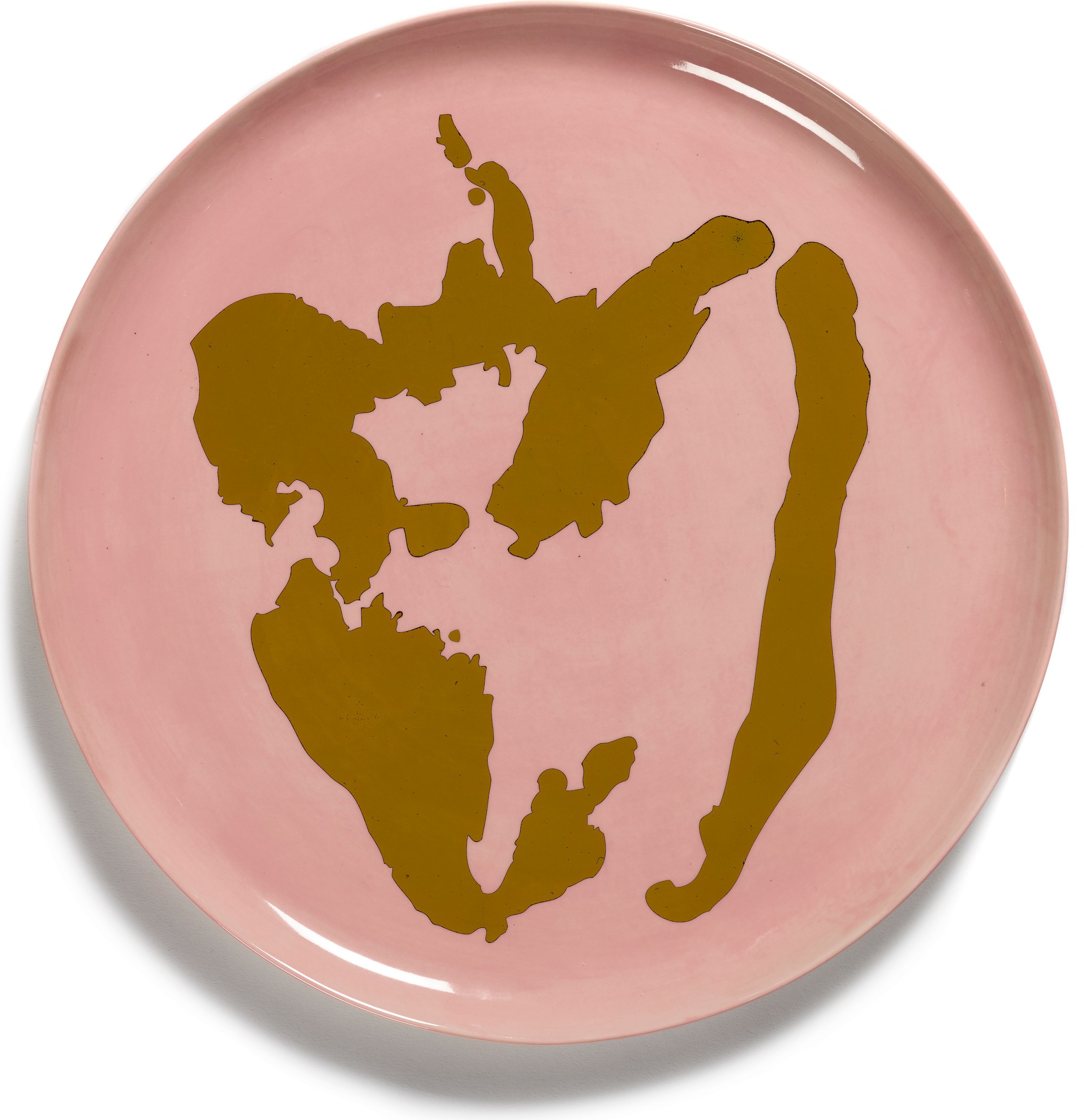 Talerz do serwowania Feast Pepper różowo-złoty