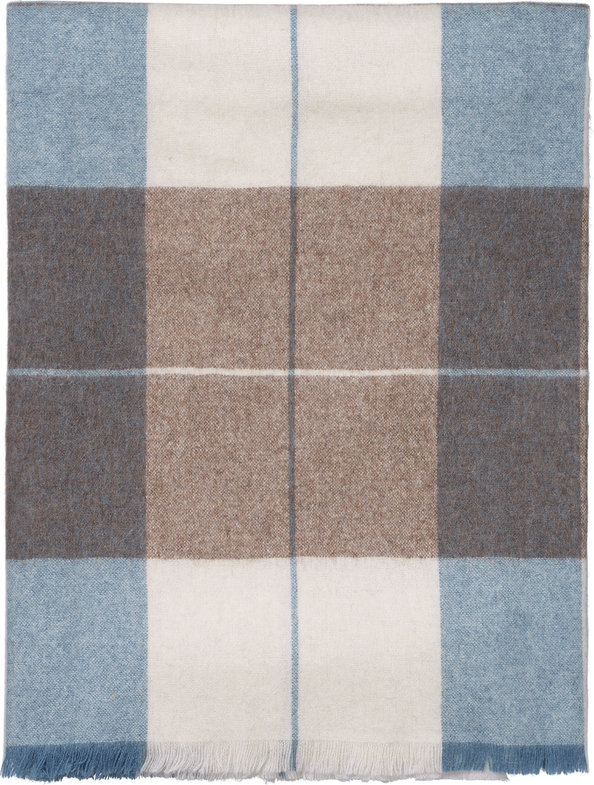 Koc Scotch 130 x 190 cm niebiesko-brązowy