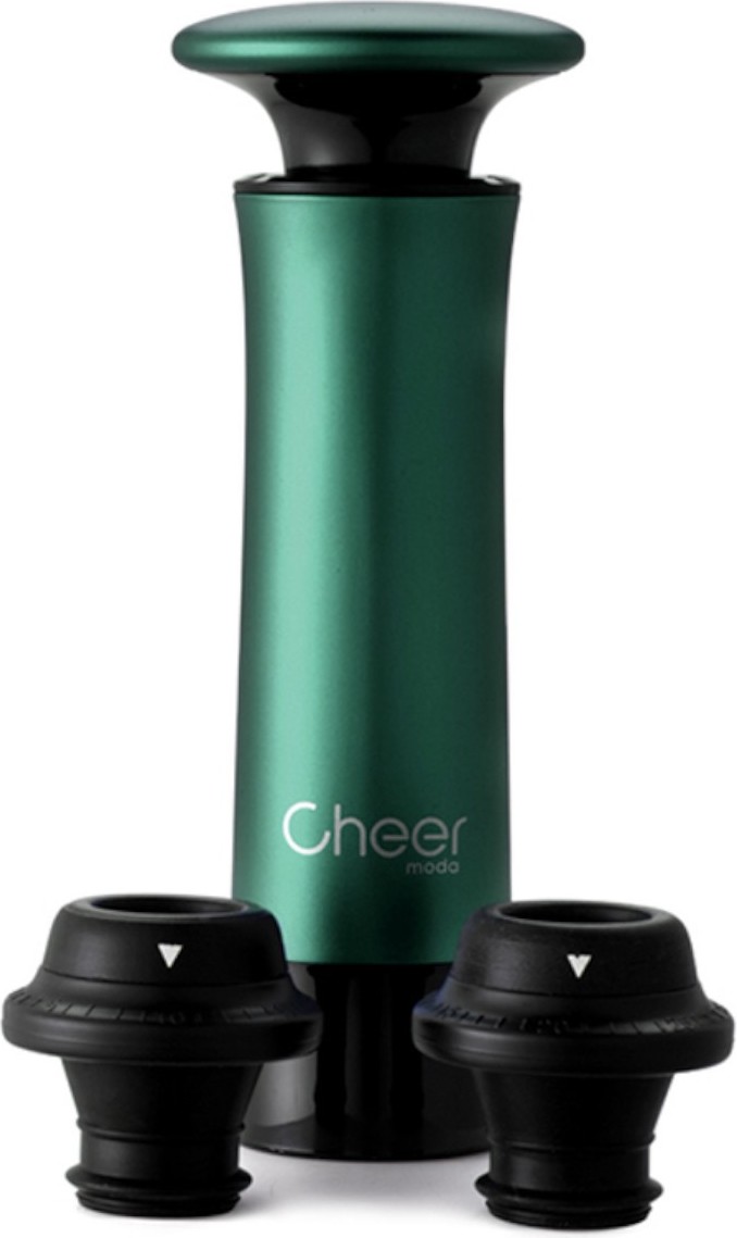 Pompka próżniowa do wina z korkami Treeplet zielona 5 el.