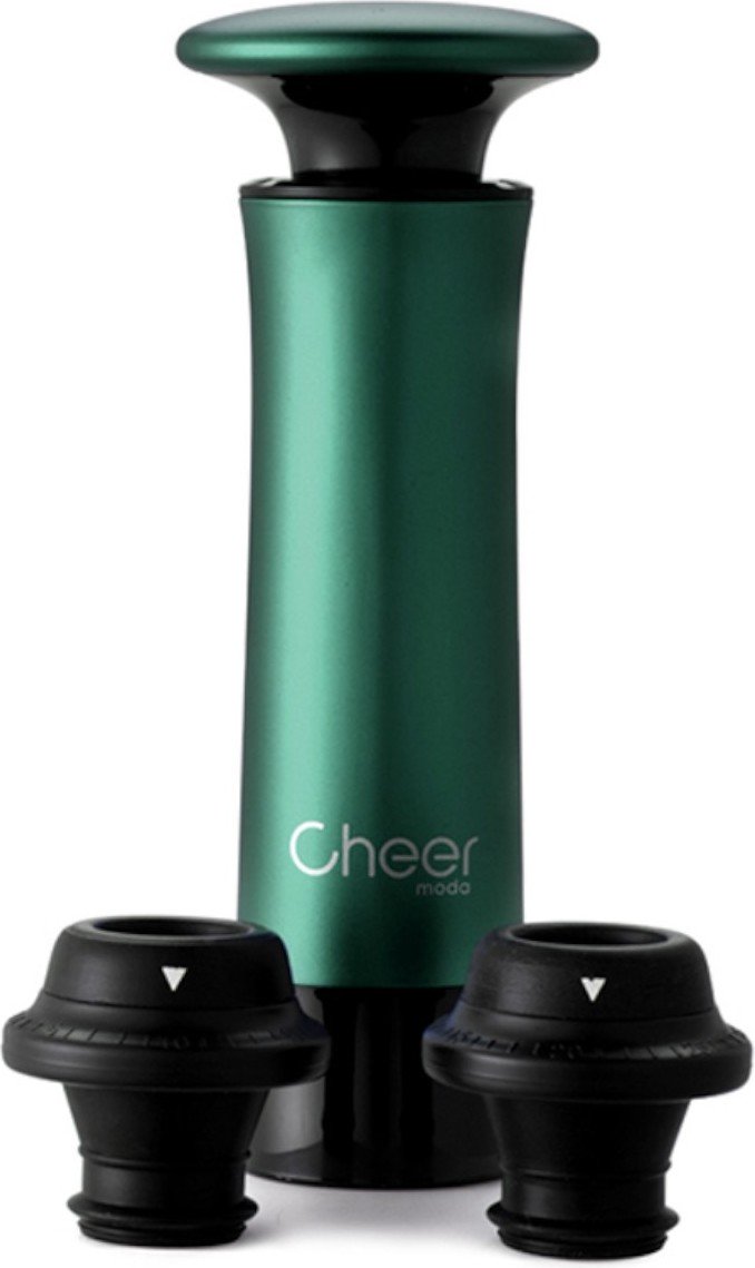 Pompka próżniowa do wina z korkami Treeplet zielona 5 el.