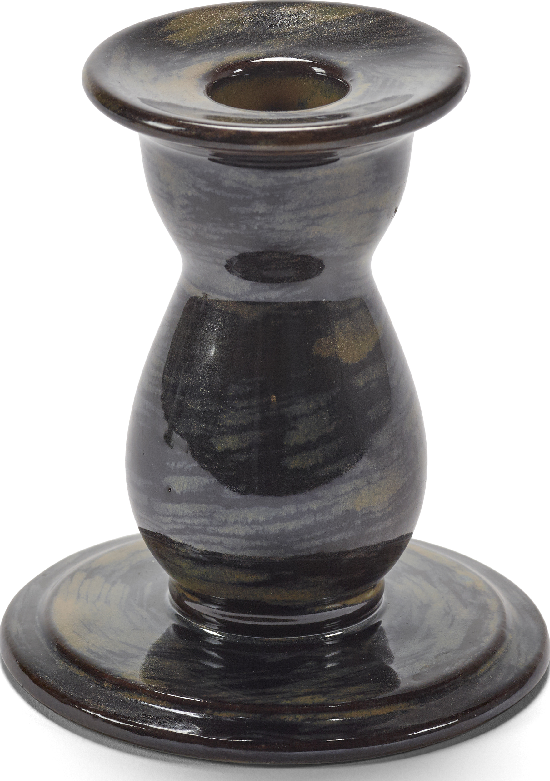 Świecznik na klasyczną świecę Terres de Rêves 10,5 cm granatowy