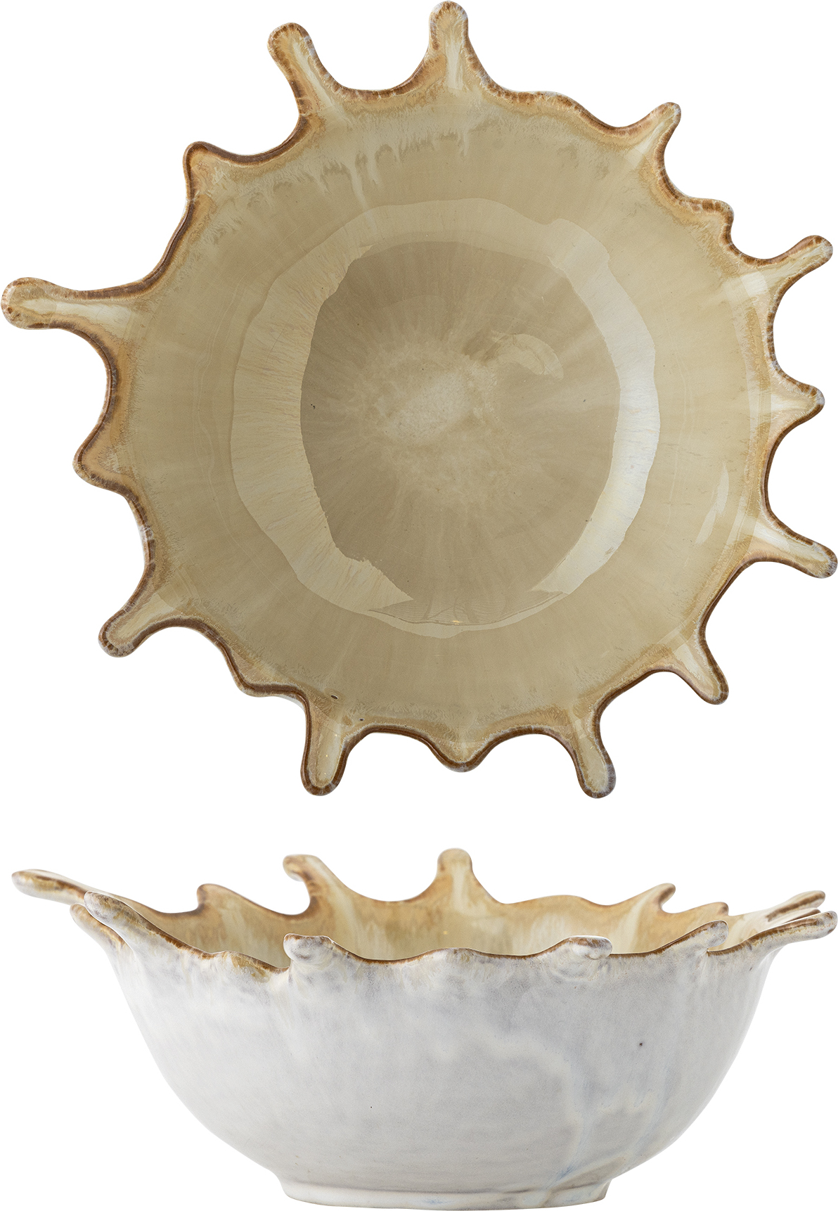 Misa dekoracyjna Alcott 900 ml biało-żółta