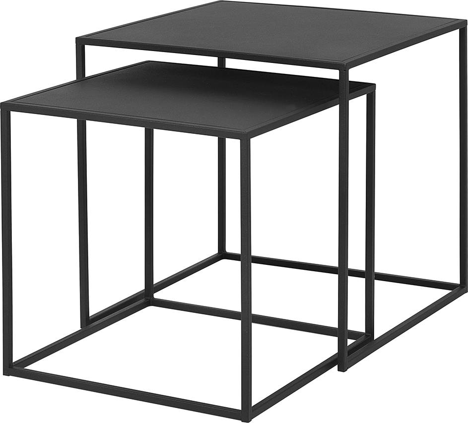Stoliki w zestawie Fera czarne 2 szt.