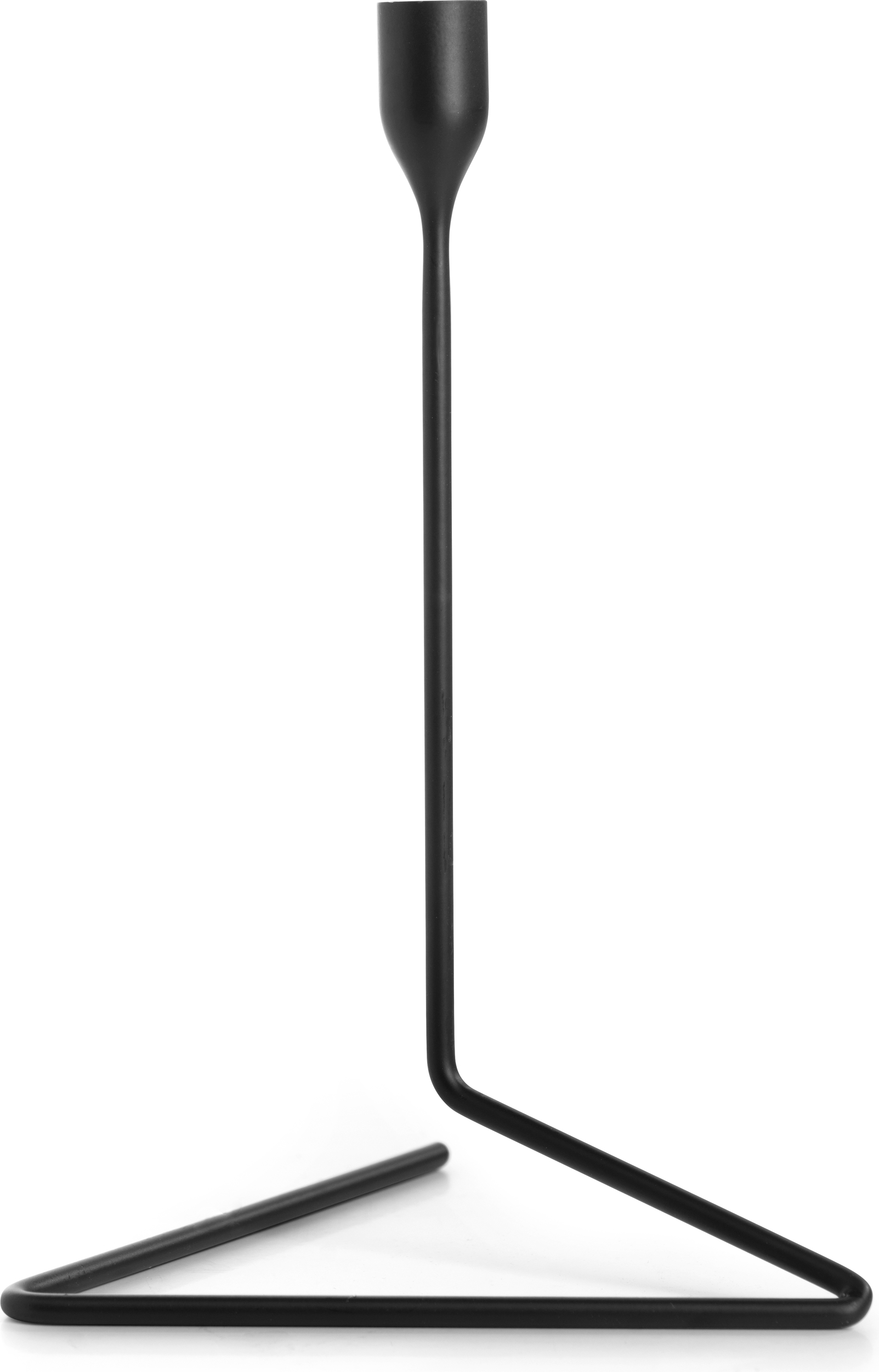 Świecznik na klasyczną świecę Puzzle 26 cm czarny