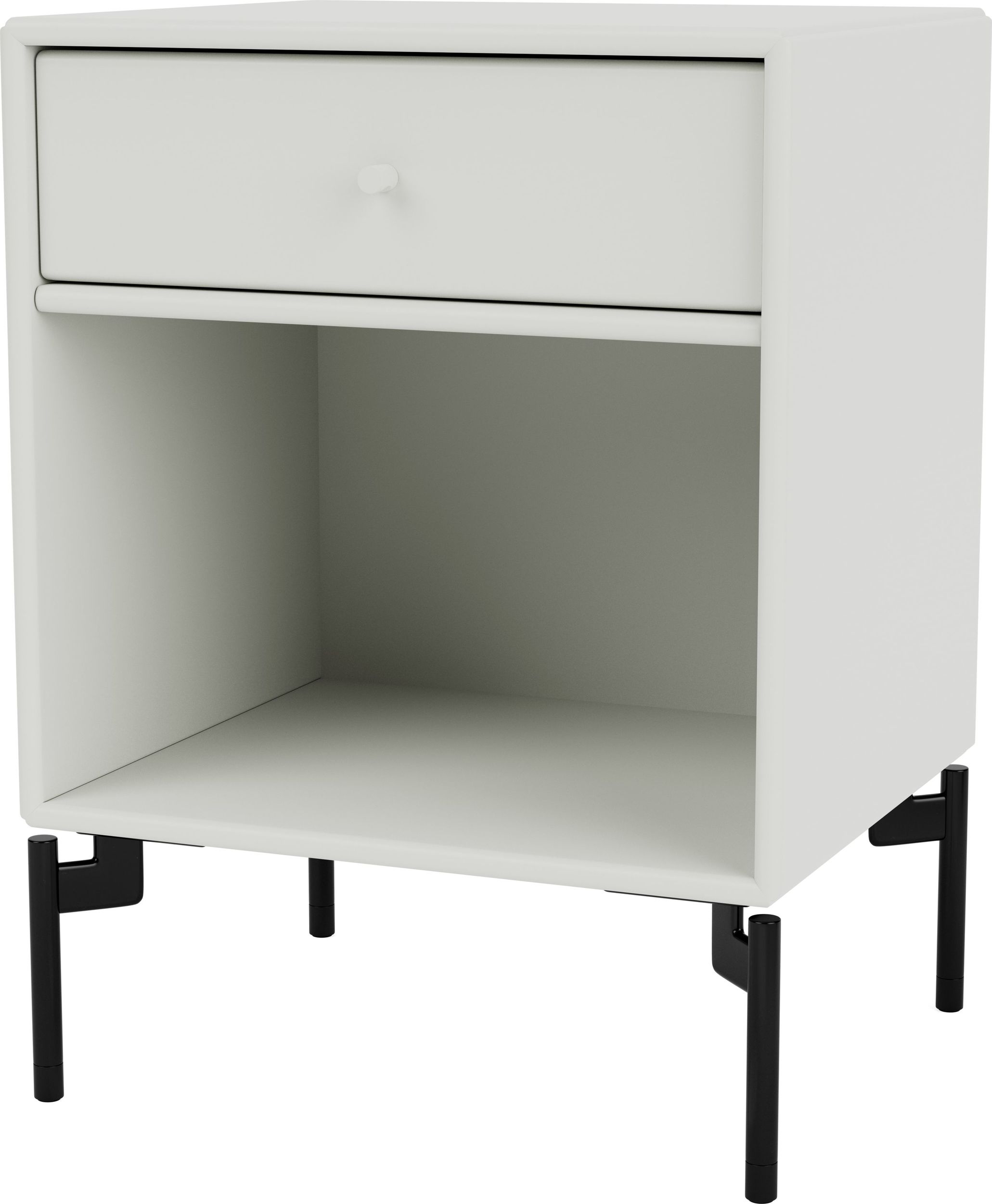 Szafka nocna Dream jasnoszara na czarnych nogach