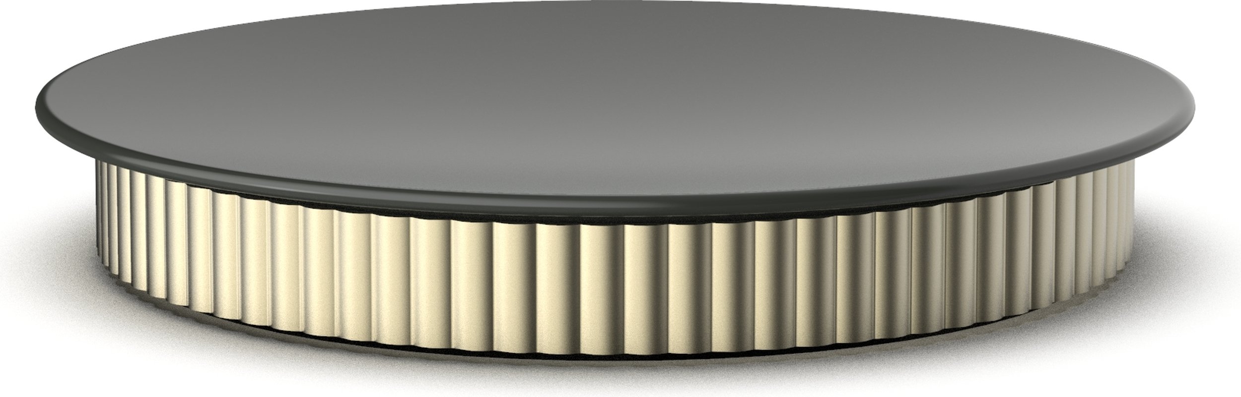 Taca łazienkowa Of Line 18 cm czarna ze złotą podstawą