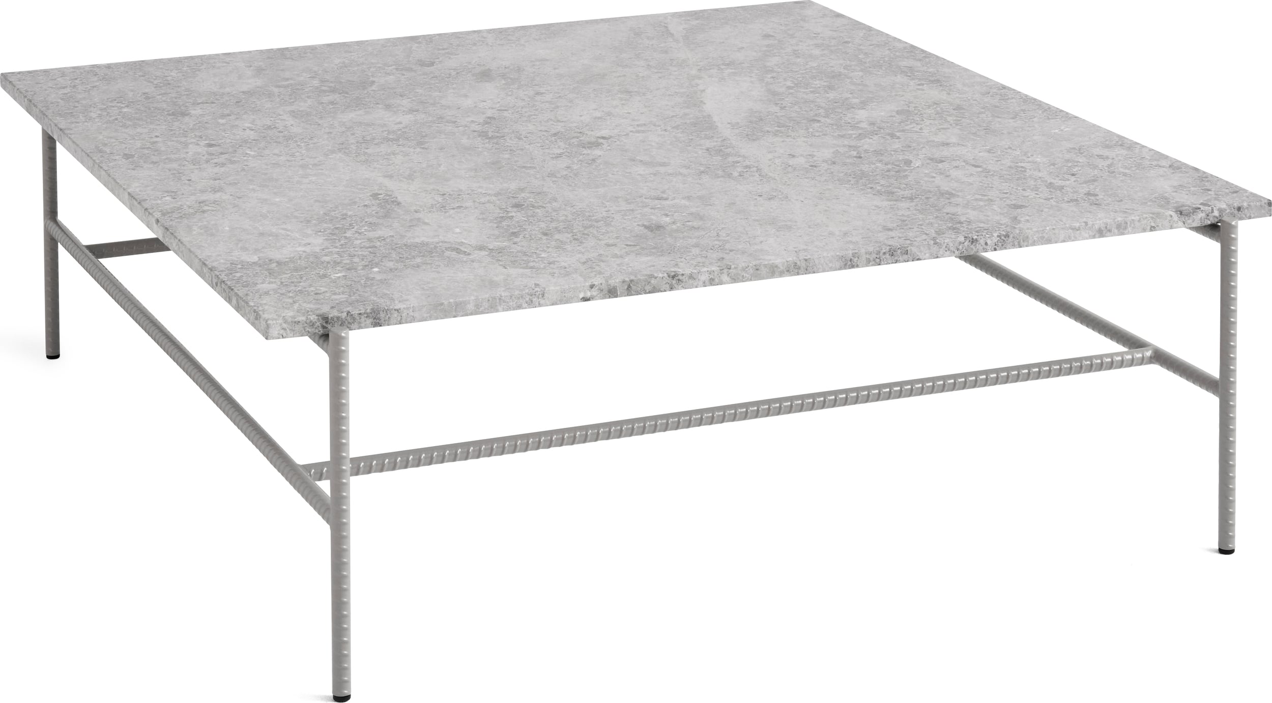 Stolik kawowy Rebar 100 x 104 x 33 cm szary marmur