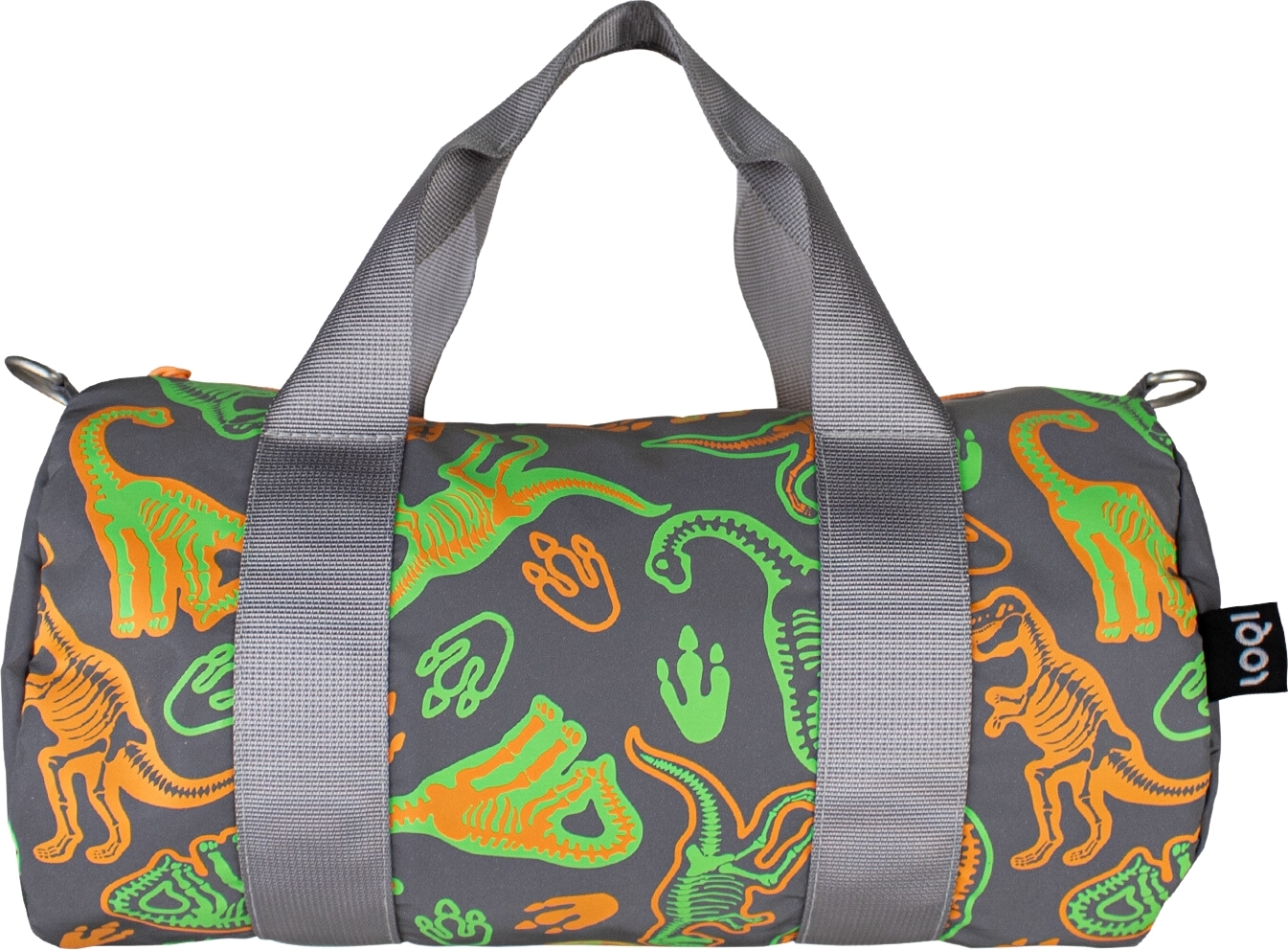 Torba LOQI Weekender Artist Dinosaur Skeleton mini z powłoką odblaskową