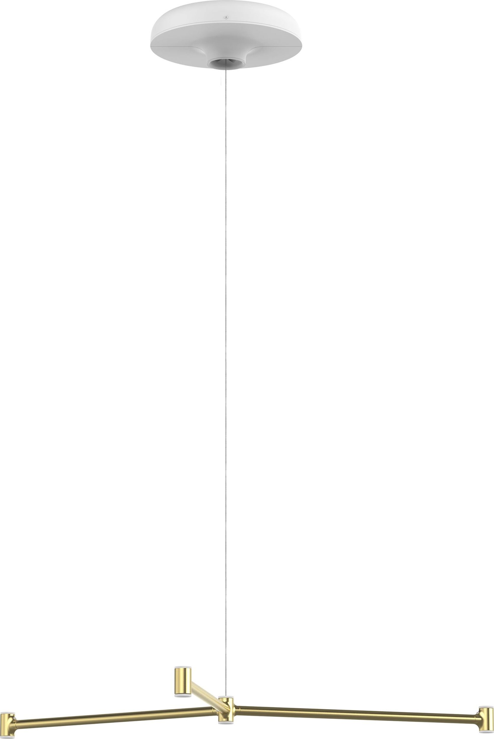 Zawieszenie do lamp Dependant 4 krzyżowe białe mosiądz